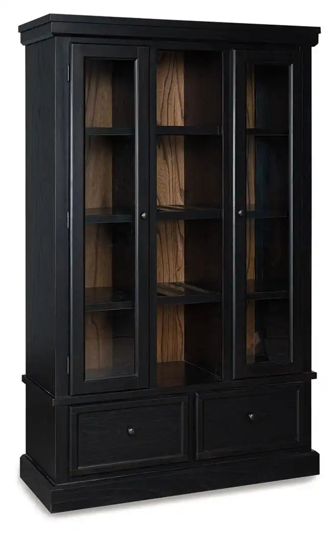 Greddinton - Curio - Black / Brown - Best Buy Furniture