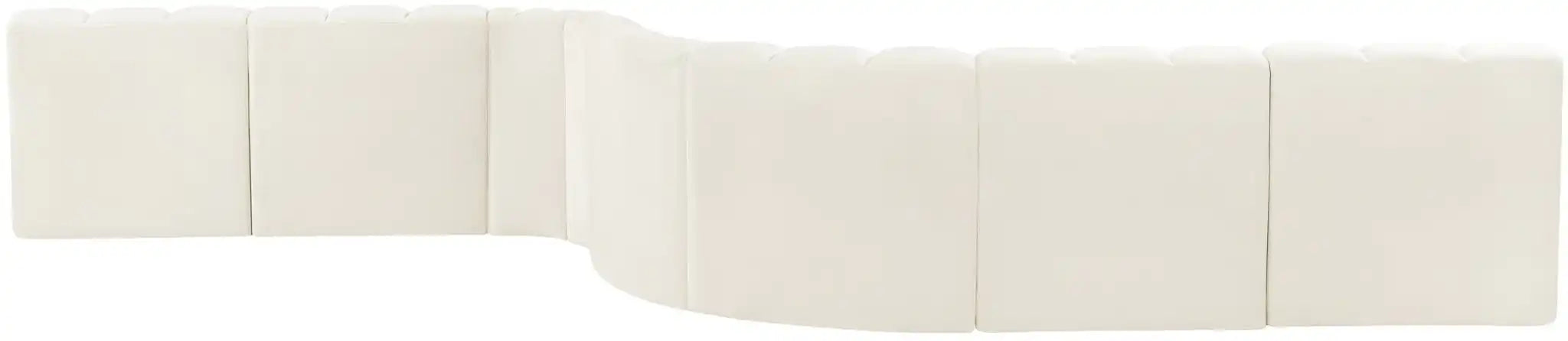 Arc - Velvet 8 Piece Curved Modular Sofa