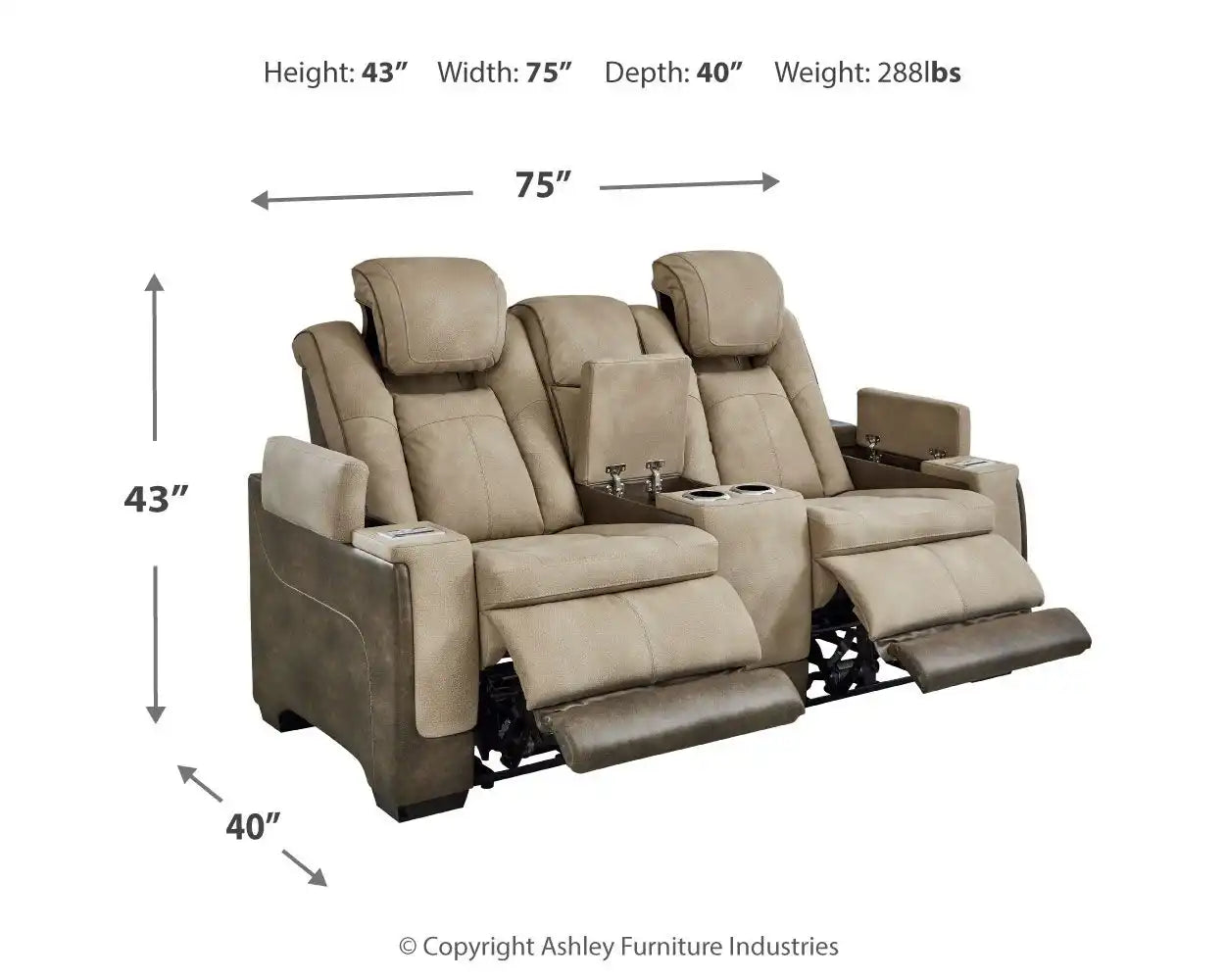 Next-Gen Durapella - Power Reclining Loveseat - Best Buy Furniture