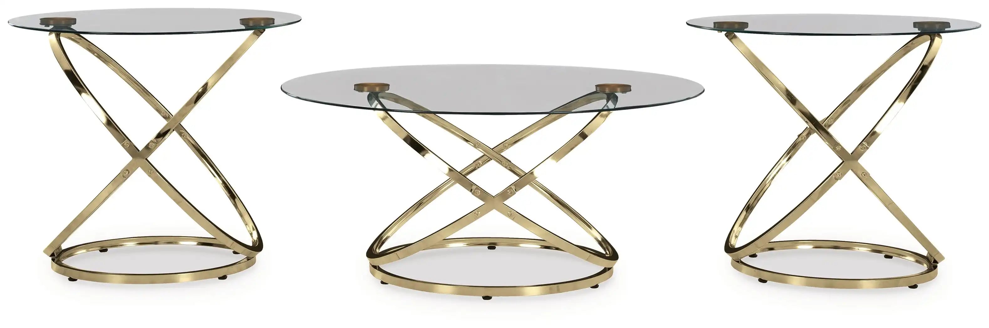 Crimonti - Occasional Table Set (Set of 3) - Champagne - Best Buy Furniture