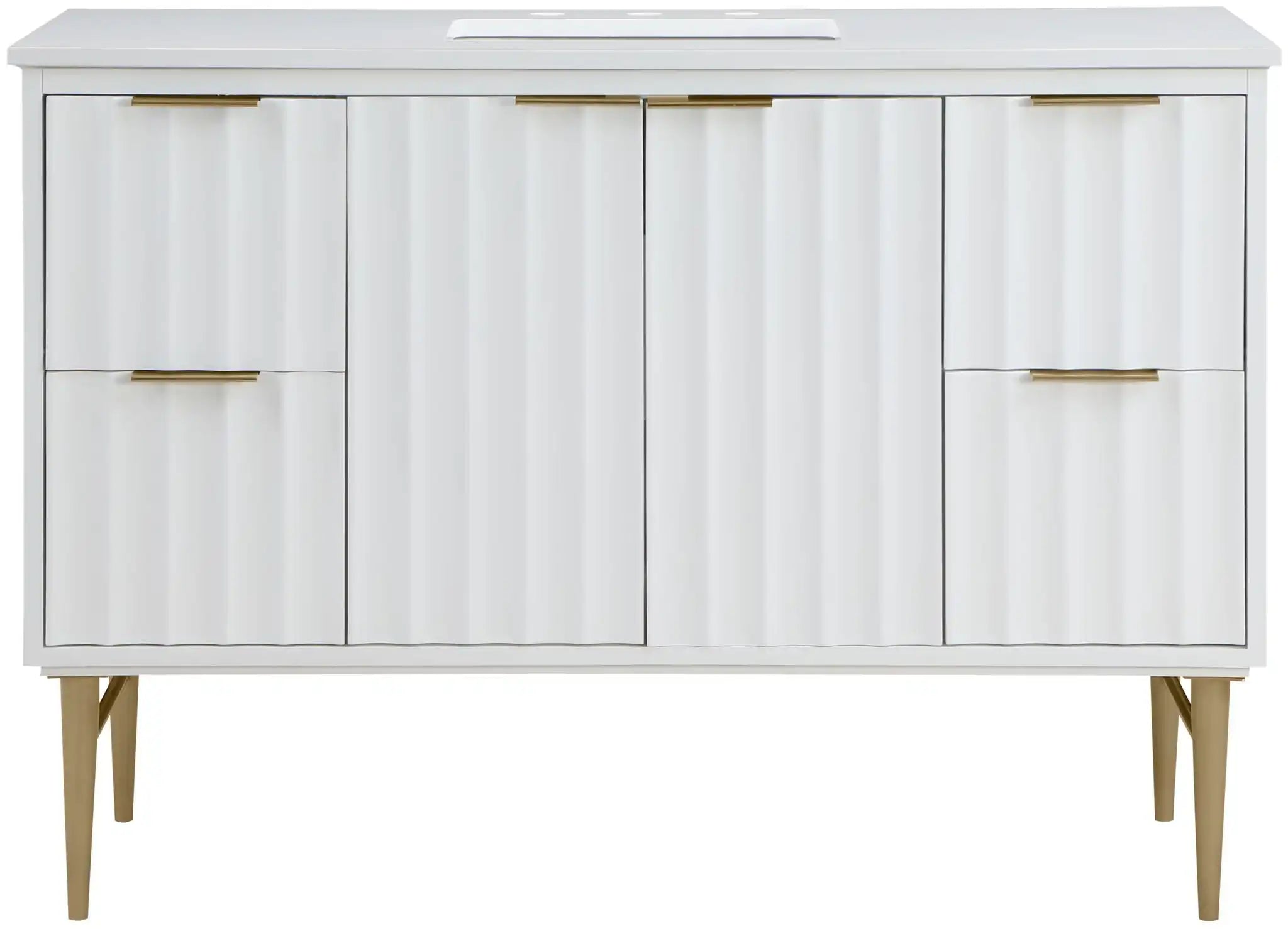 Modernist - Bathroom Vanity With Gold Legs