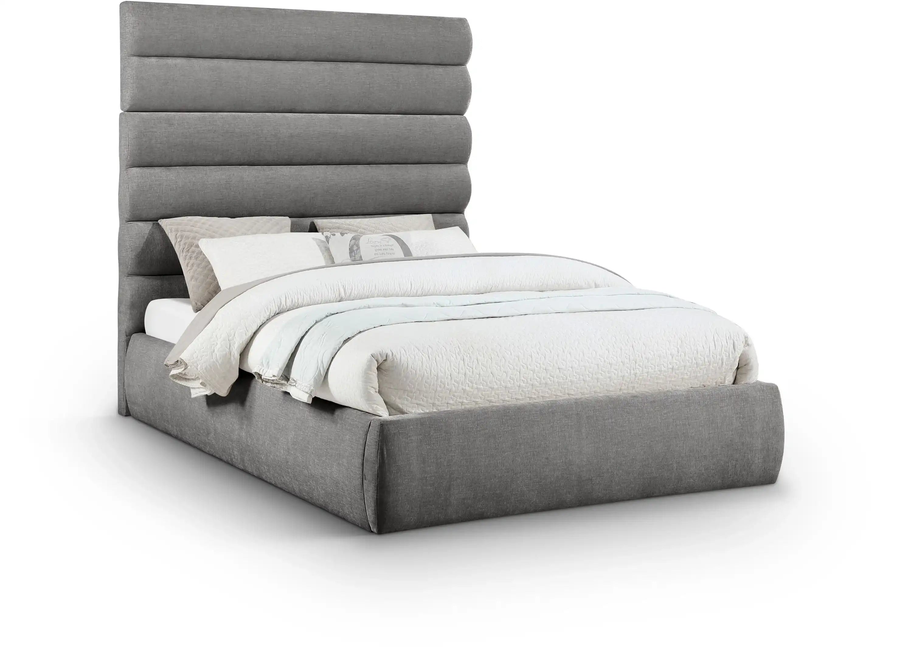 Adam - Chenille Fabric Bed With 70.5" Headboard - Best Buy Furniture