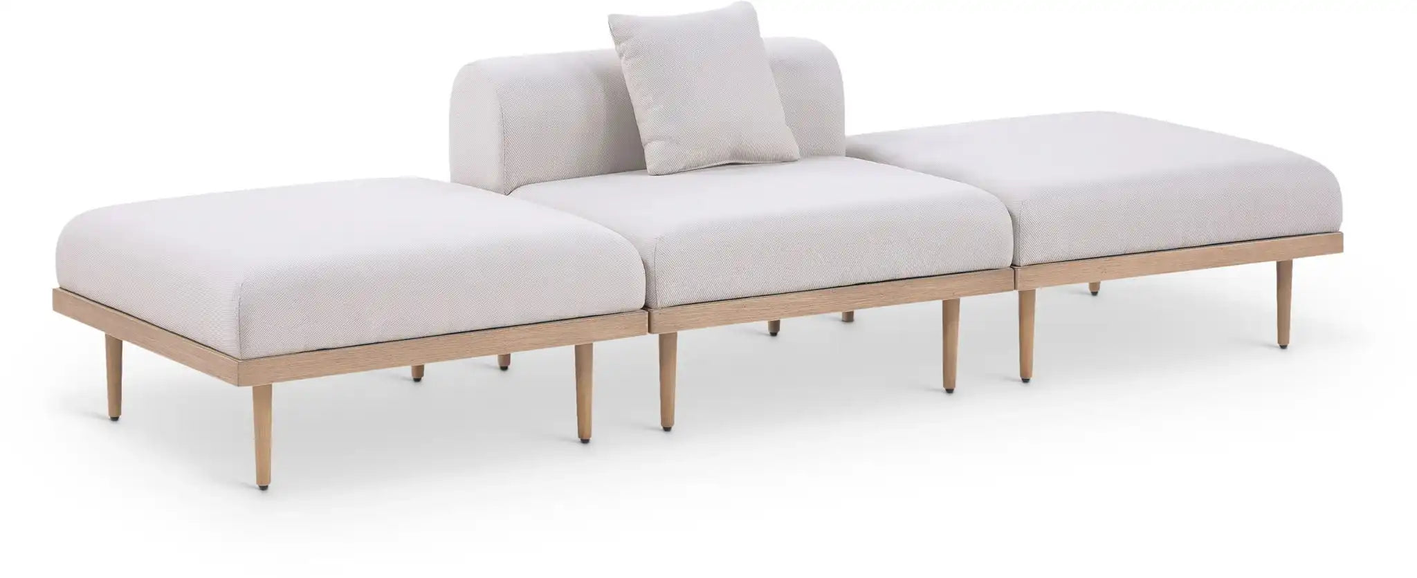 Laguna - 3 Piece Resilient Water Resistant Fabric Outdoor Patio Armless Modular Sofa - Best Buy Furniture