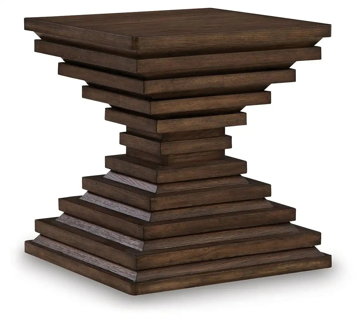 Hannodream - Square End Table - Warm Brown - Best Buy Furniture