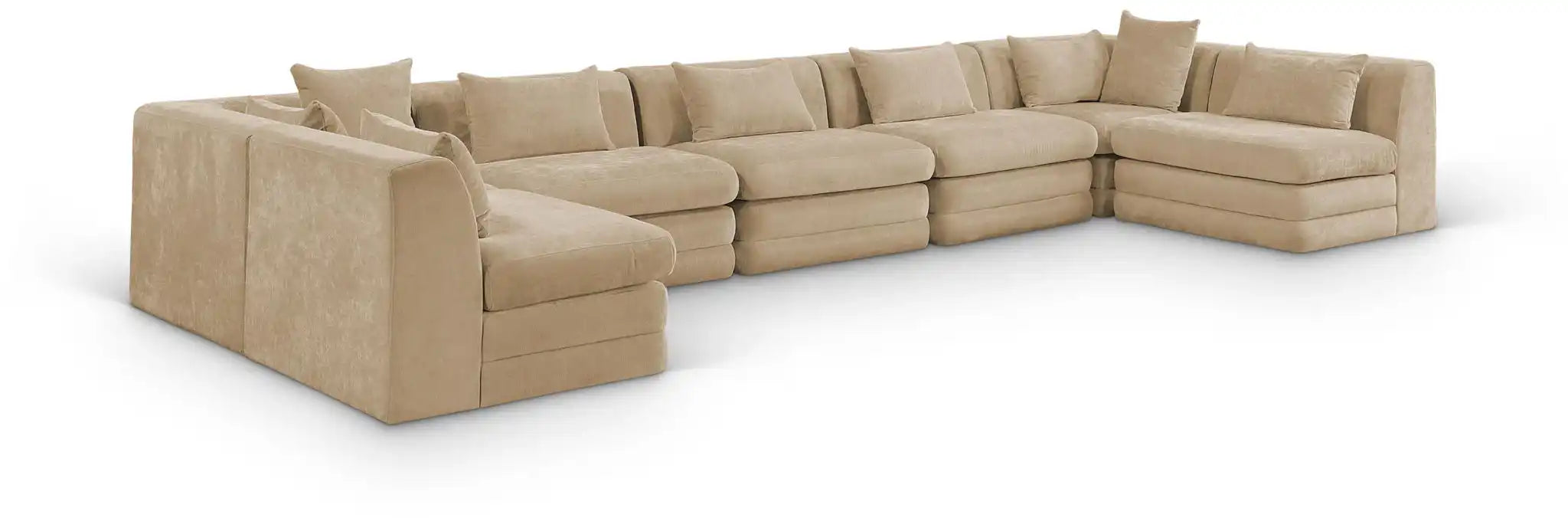 Stellar - 7 Piece Chenille Fabric Upholstered Modular Sectional - Best Buy Furniture