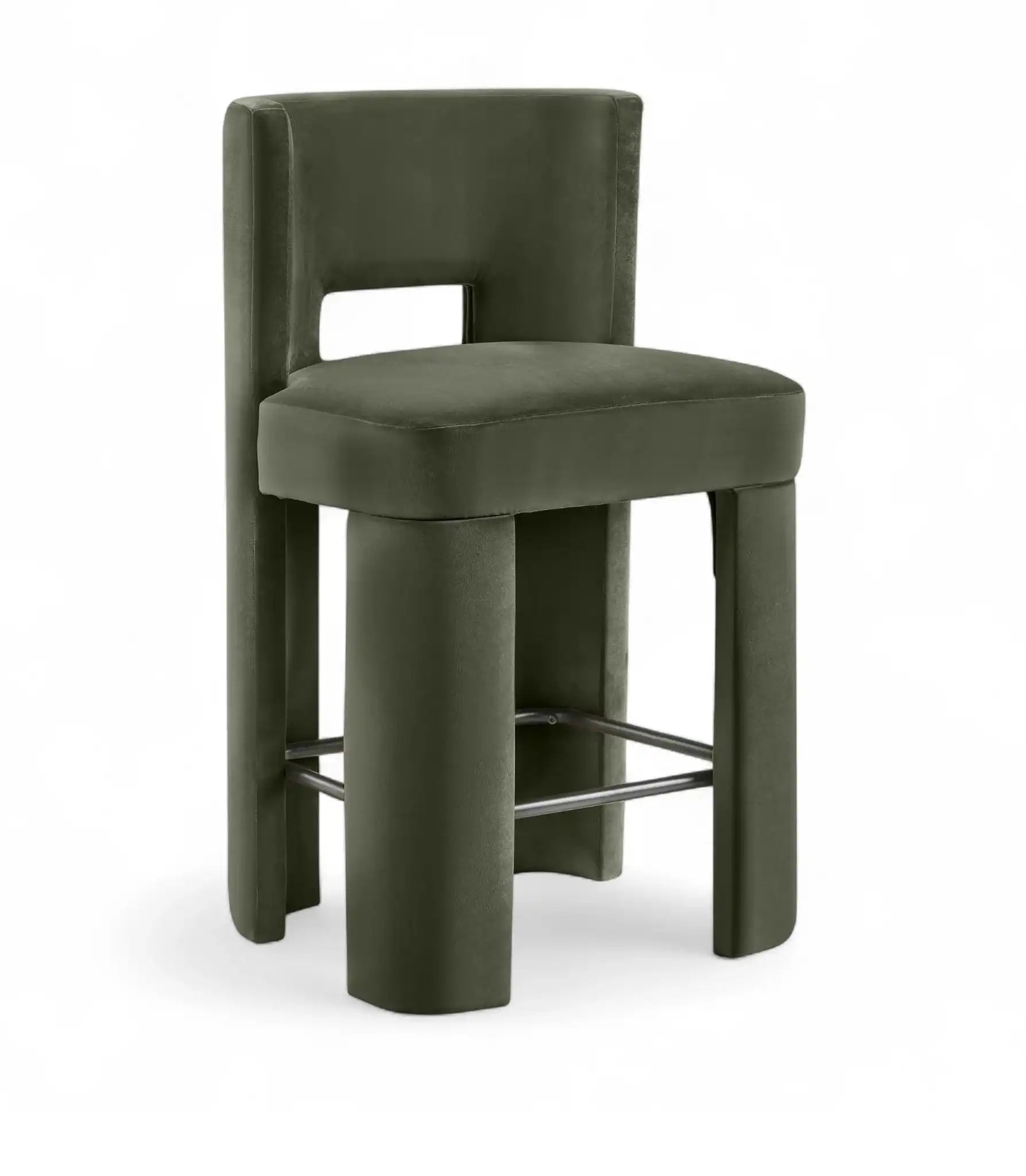 Zuno - Velvet Performance Fabric Upholstered Counter Stool (Set of 2) - Best Buy Furniture