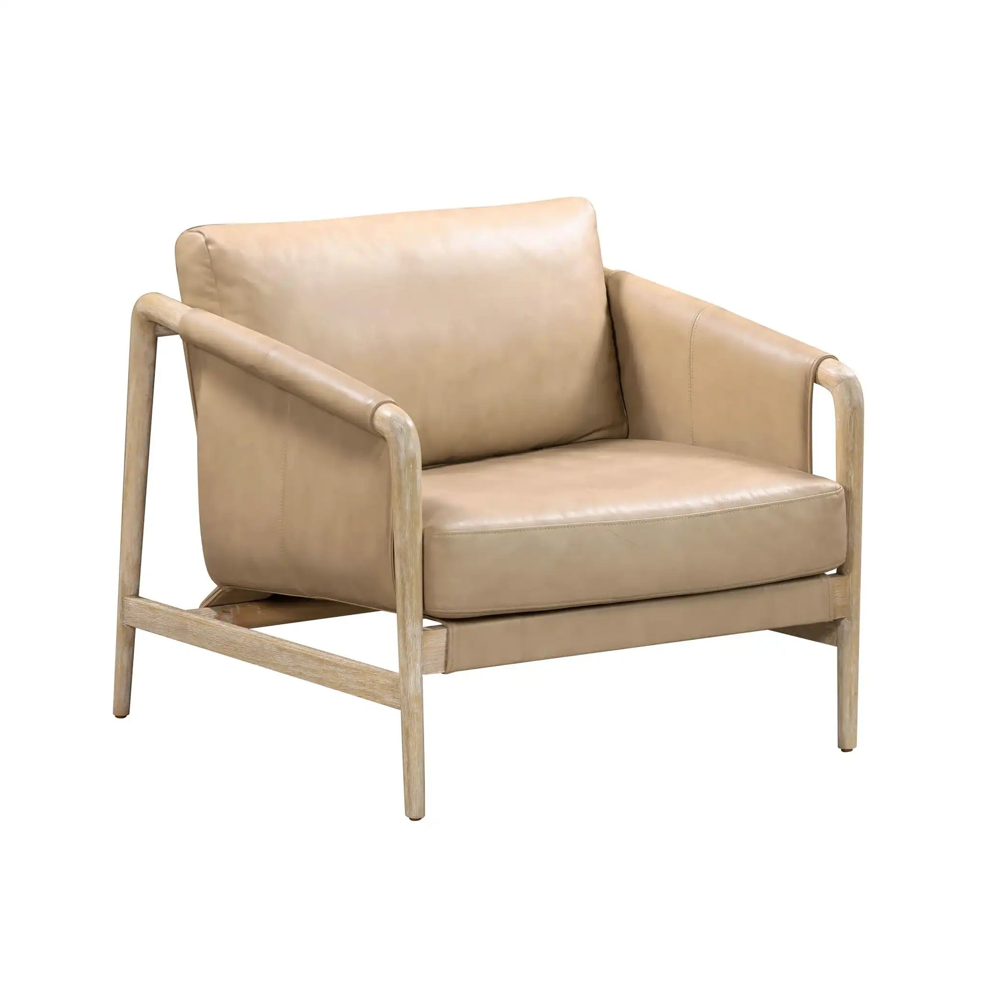 Chakka - Genuine Leather Accent Chair - Best Buy Furniture