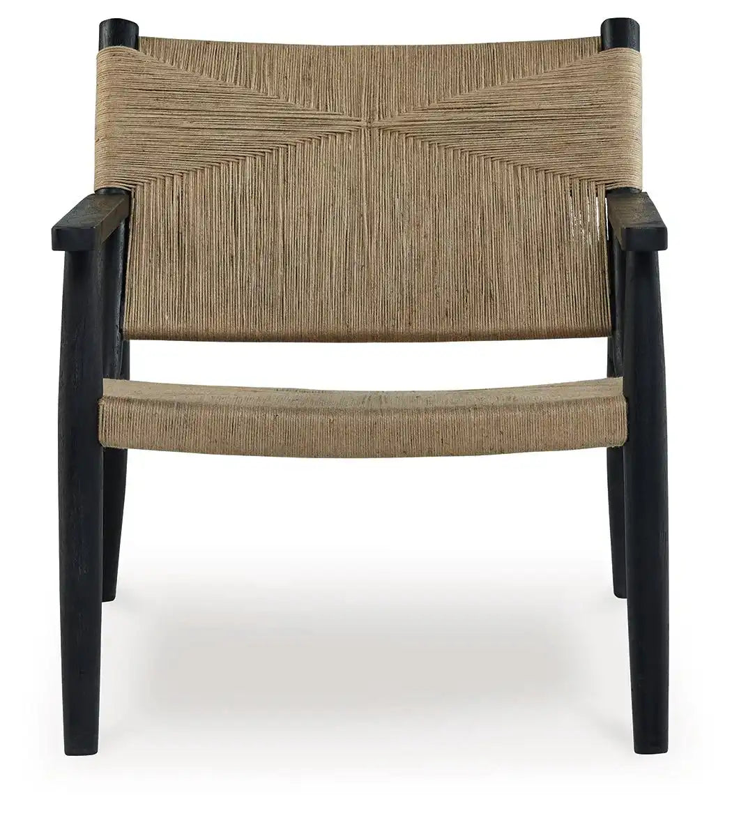 Halfmore - Accent Chair - Black / Natural - Best Buy Furniture