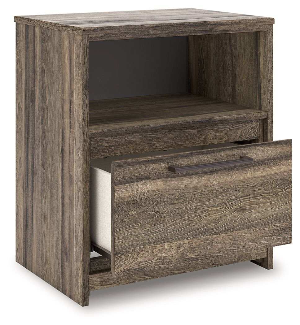 Elbrim - One Drawer Night Stand - Brown - Best Buy Furniture