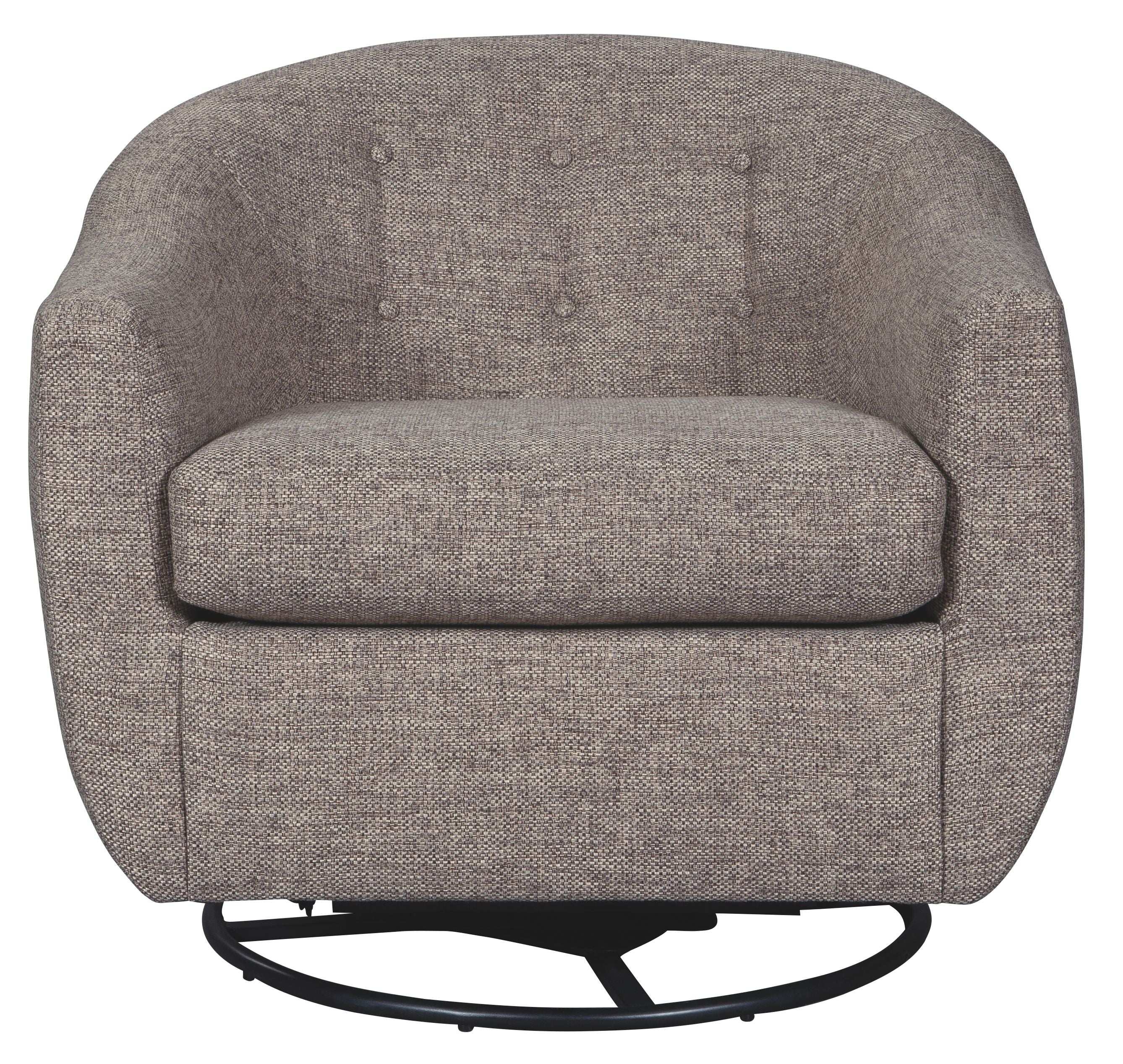 Upshur - Swivel Glider Accent Chair - Taupe - Best Buy Furniture