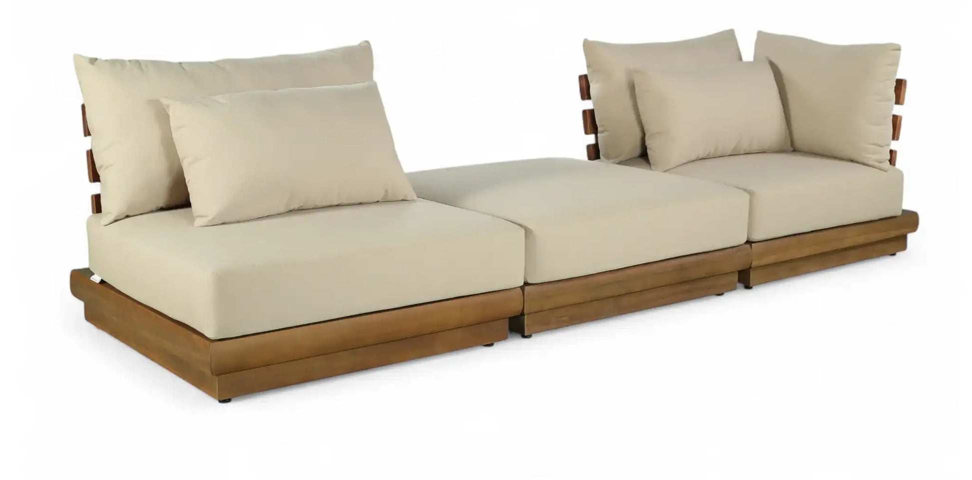 Mirella - 3 Piece Water Resistant Fabric Upholstered Outdoor Patio Modular Sofa - Best Buy Furniture