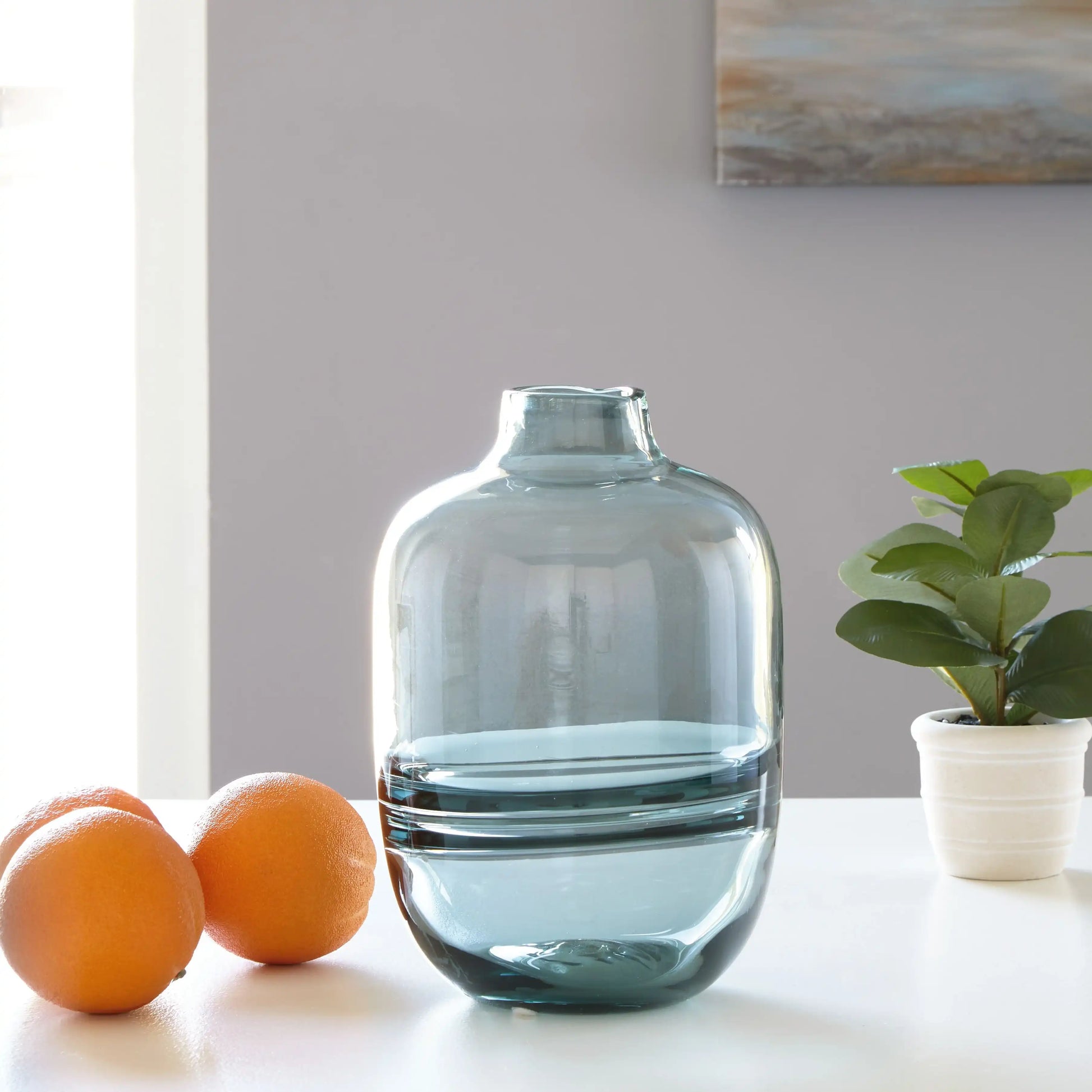 Lemmitt - Vase - Teal - Best Buy Furniture