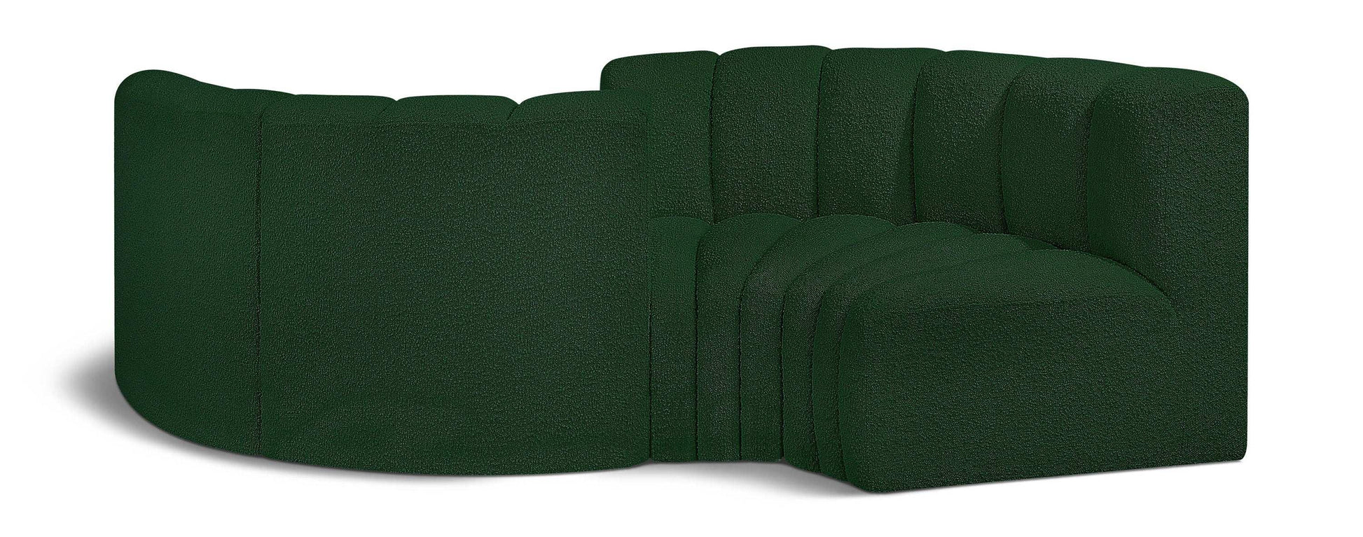 Arc - Boucle Fabric 4 Piece Curved Modular Sofa - Best Buy Furniture
