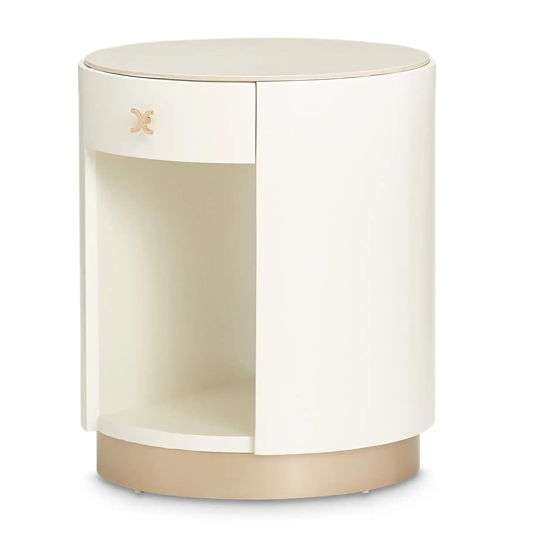 La Rachelle - Round End Table - Champagne - Best Buy Furniture