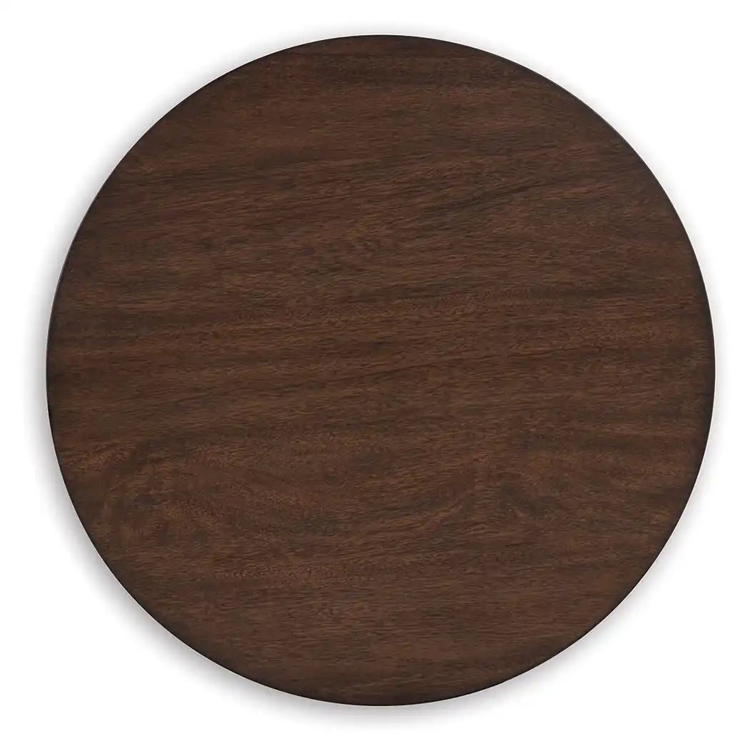 Korestone - Round End Table - Dark Brown - Best Buy Furniture