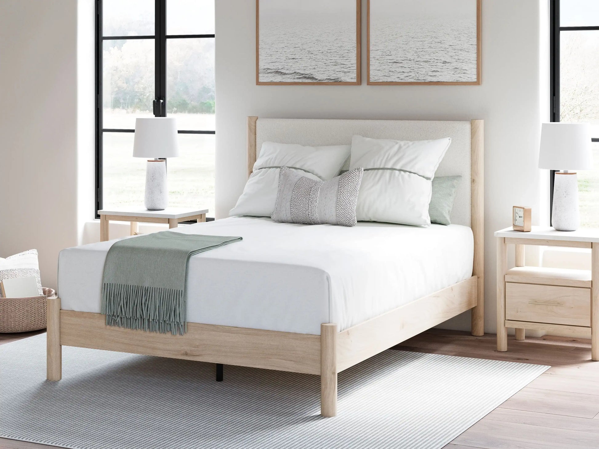 Cadmori - Upholstered Panel Bed - Best Buy Furniture