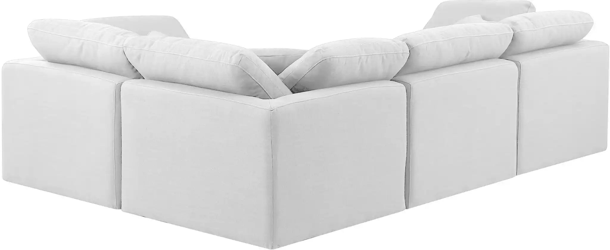 Indulge - Linen 4 Piece Modular Corner Sectional - White