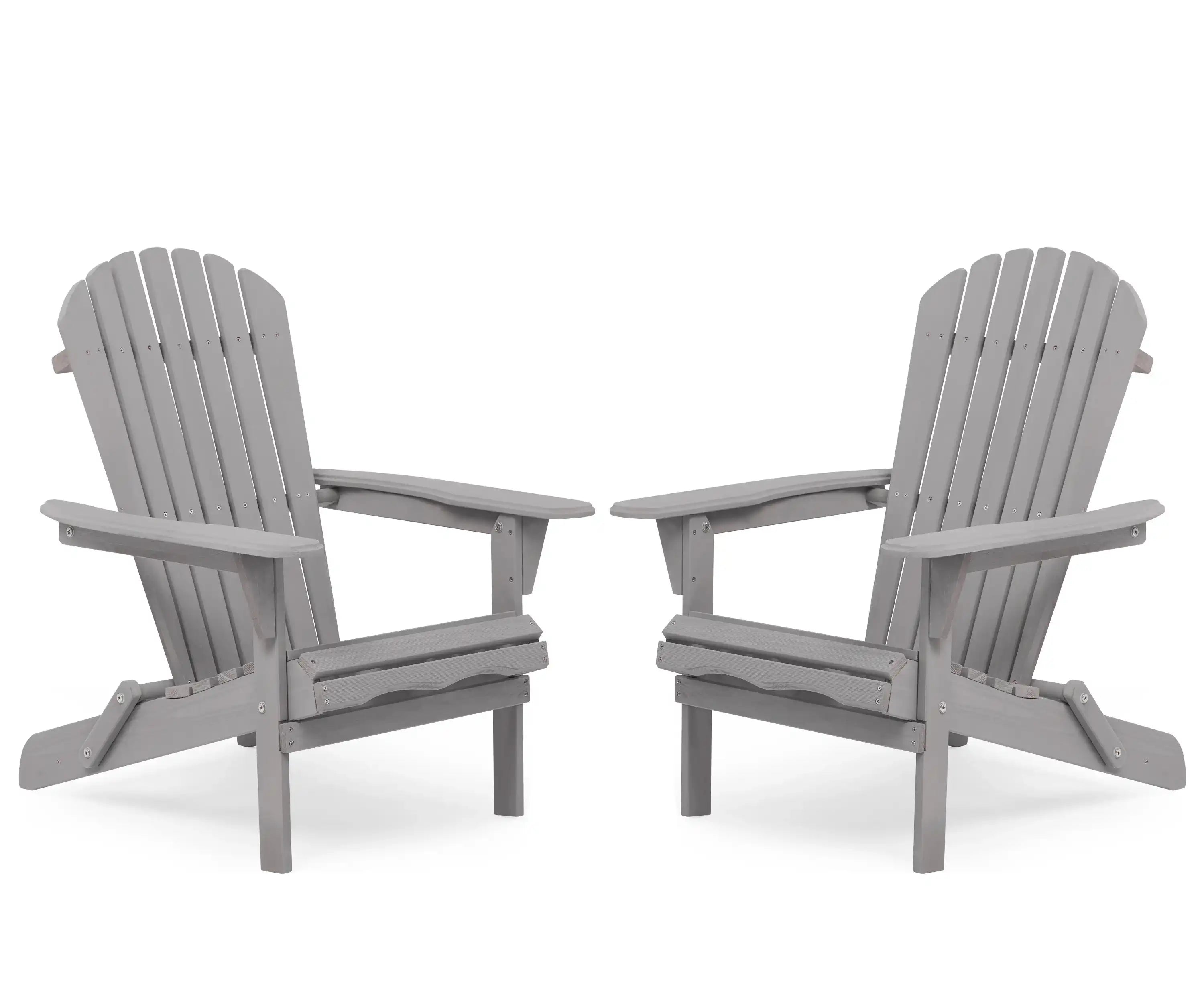 Set of 2 Solid Cedar Wood Adirondack Chairs, Outdoor Lounge - Best Buy Furniture