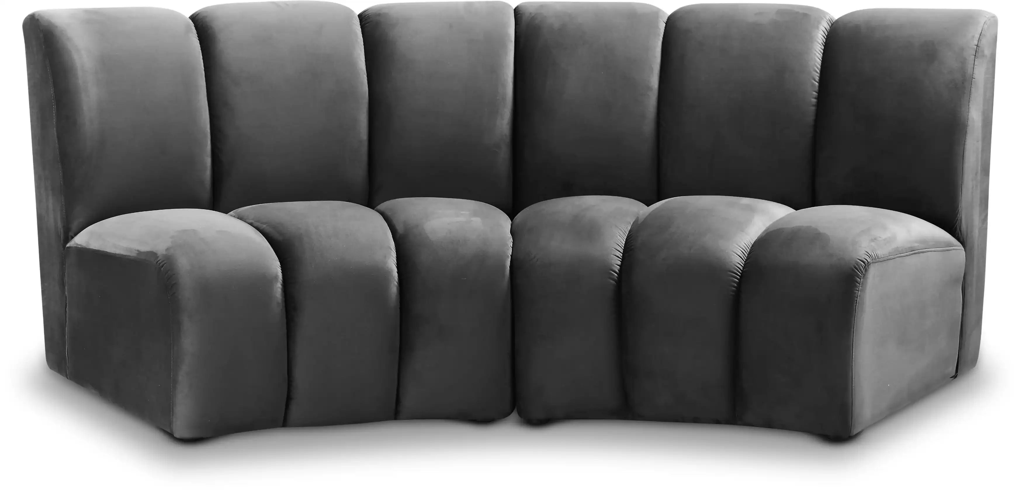 Infinity - 2 Piece Velvet Modular Sectional - Best Buy Furniture