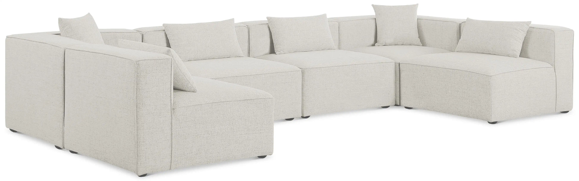 Cube - Linen 6 Piece Modular Armless Sectional - Best Buy Furniture