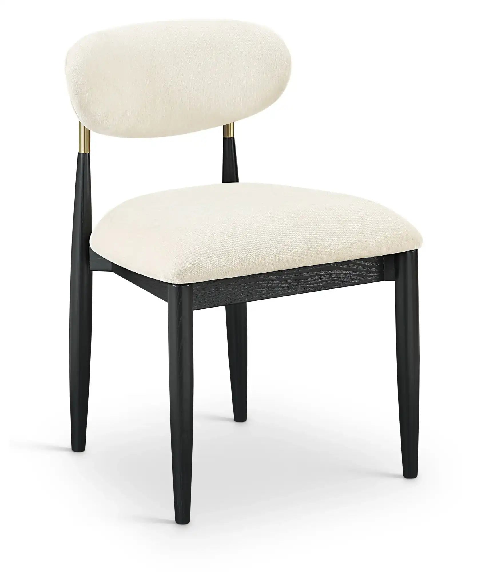 Riccio - Fabric Dining Side Chair (Set of 2) - Black And Gold Frame - Best Buy Furniture