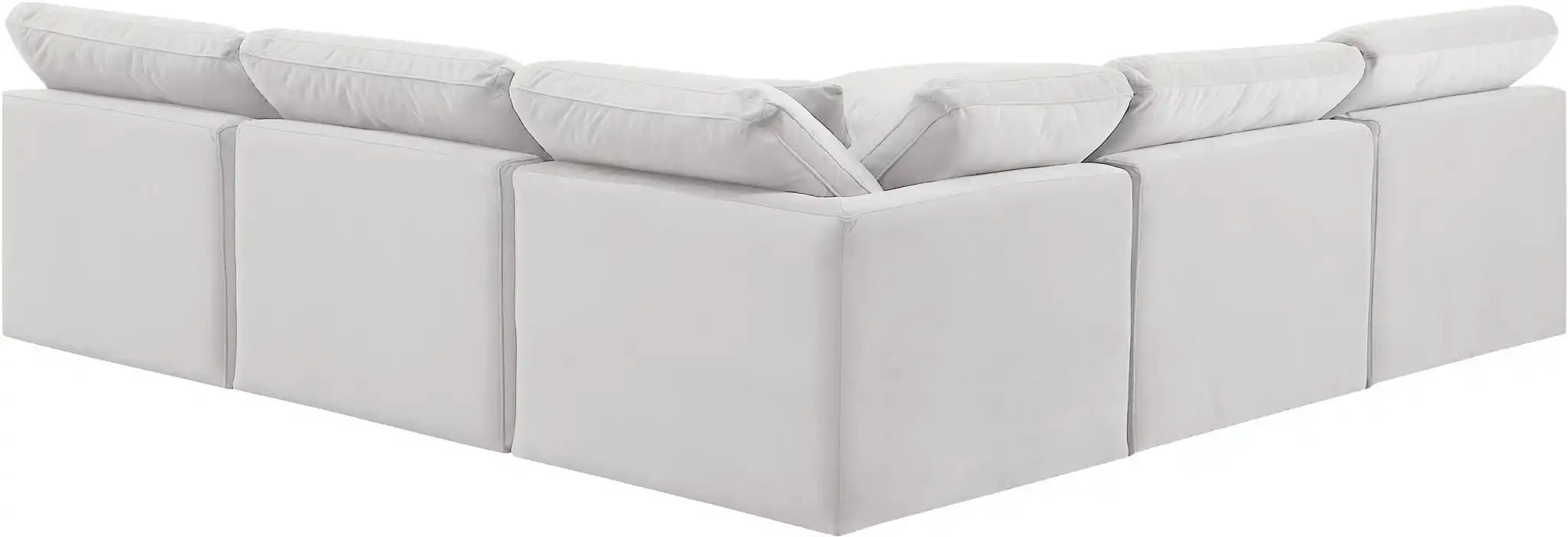 Indulge - Velvet 5 Piece Modular Corner Armless Sectional