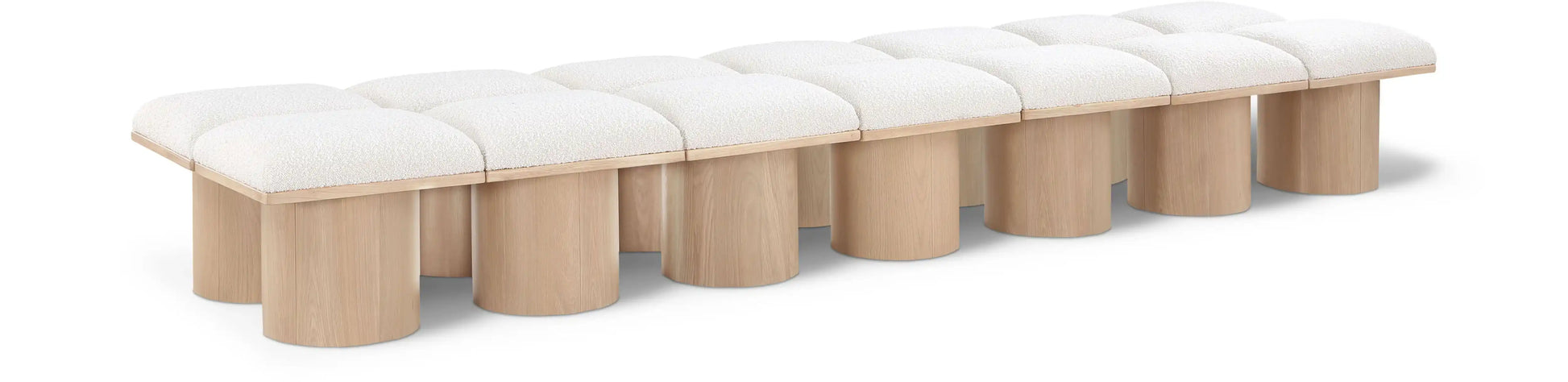 Pavilion - 14 Piece Modular Bench With Natural Base - Best Buy Furniture