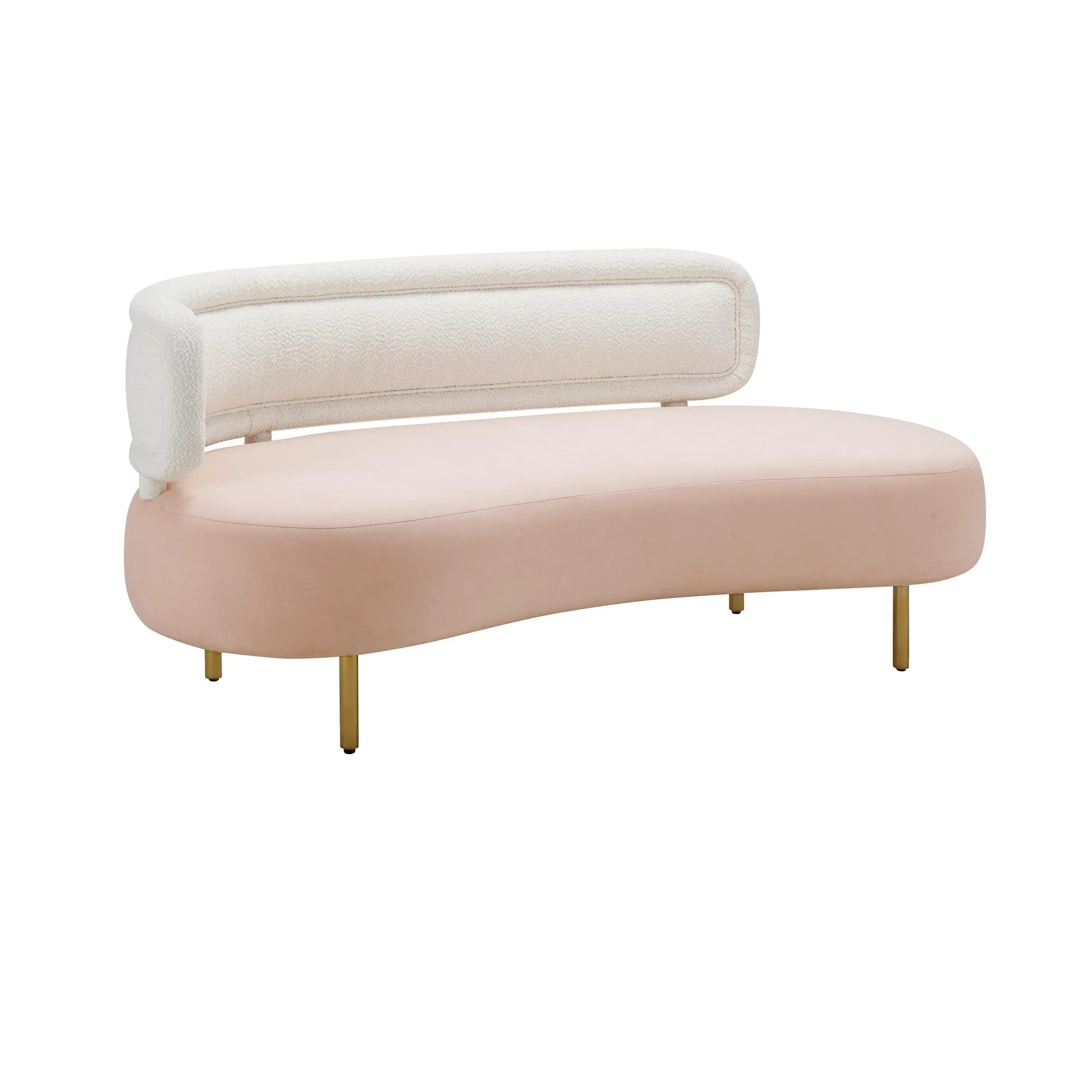 Tischa - Boucle Velvet Sofa - Best Buy Furniture