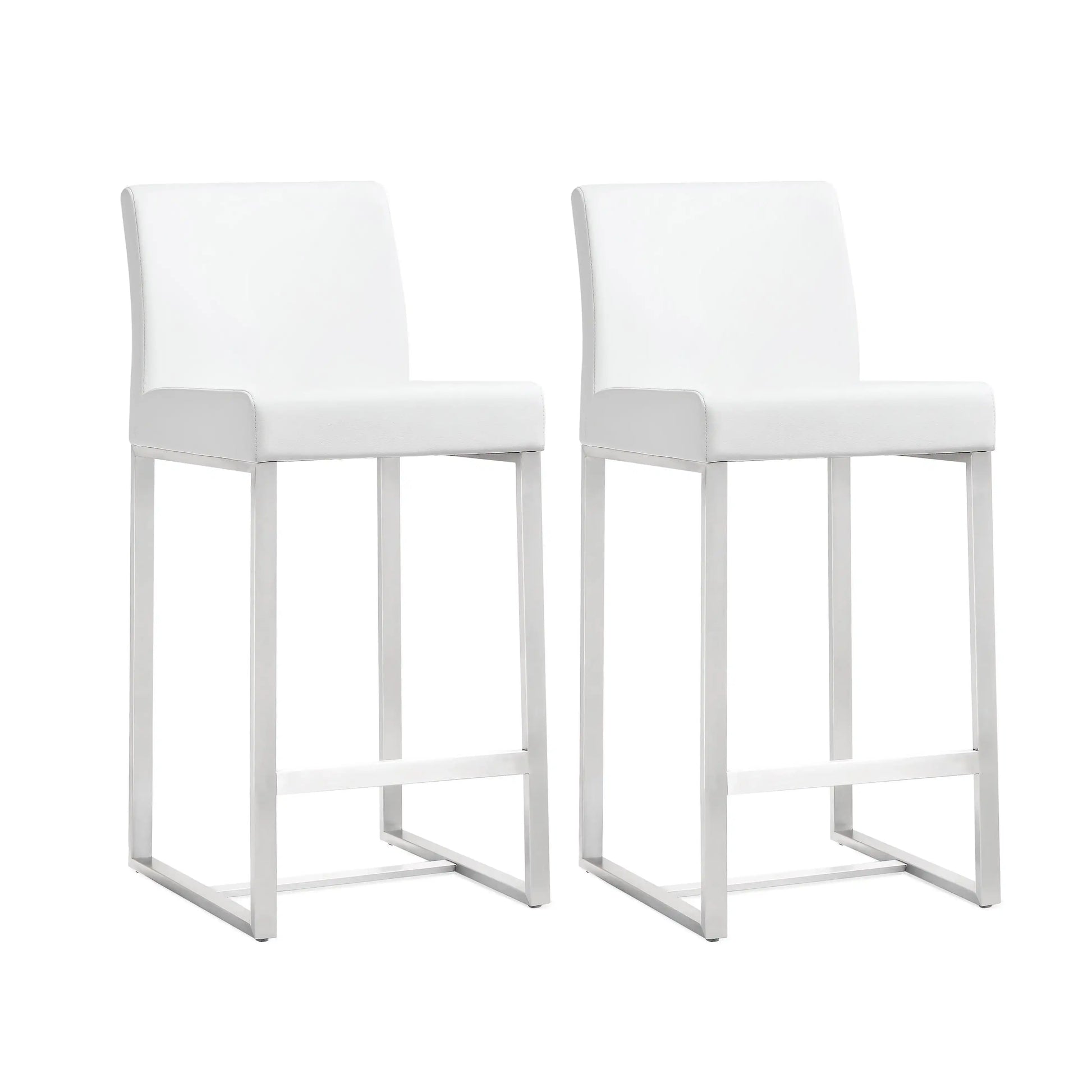 Denmark - Stainless Steel Counter Stool (Set of 2) - Best Buy Furniture