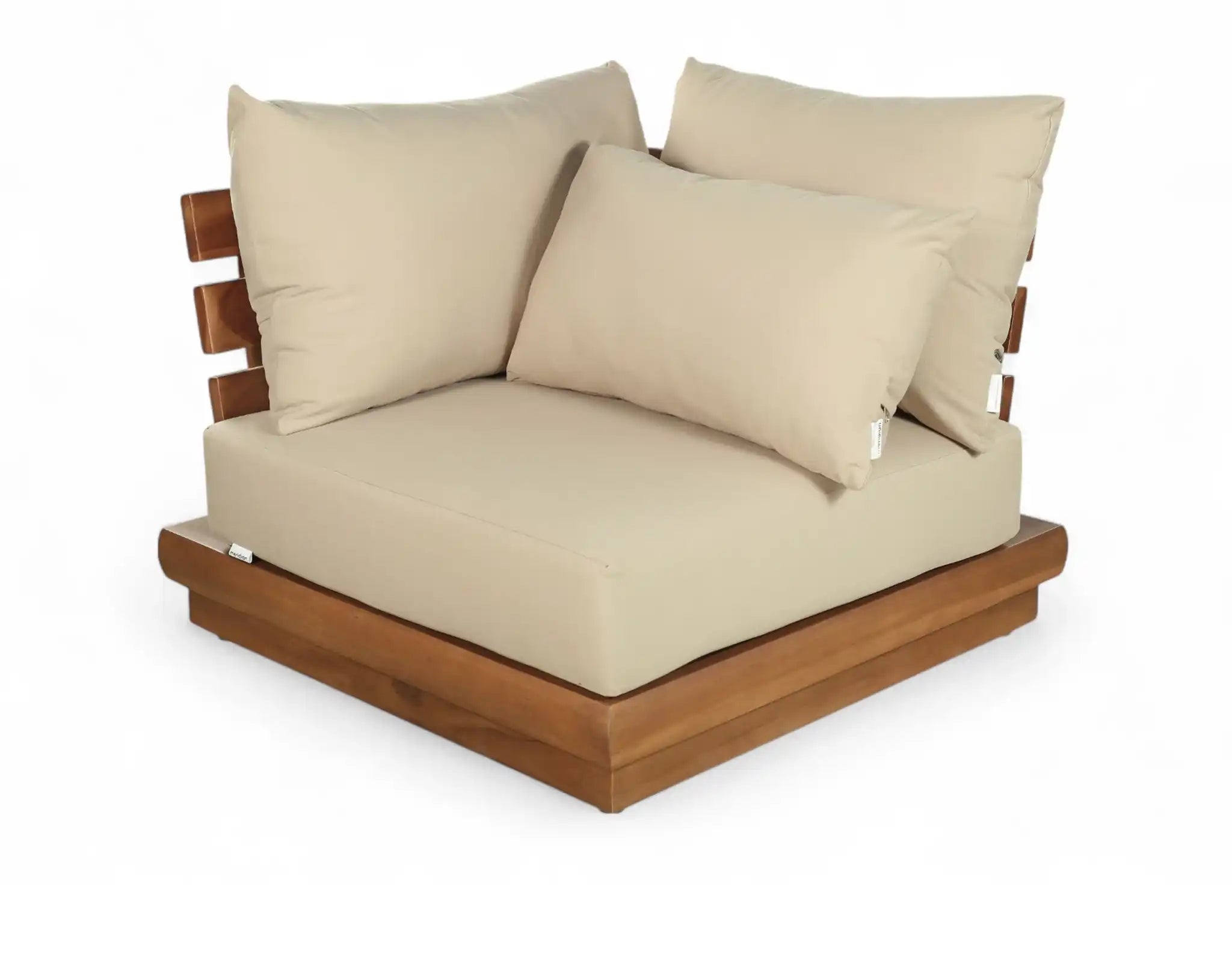 Mirella - Water Resistant Fabric Upholstered Outdoor Patio Modular Corner Chair - Best Buy Furniture