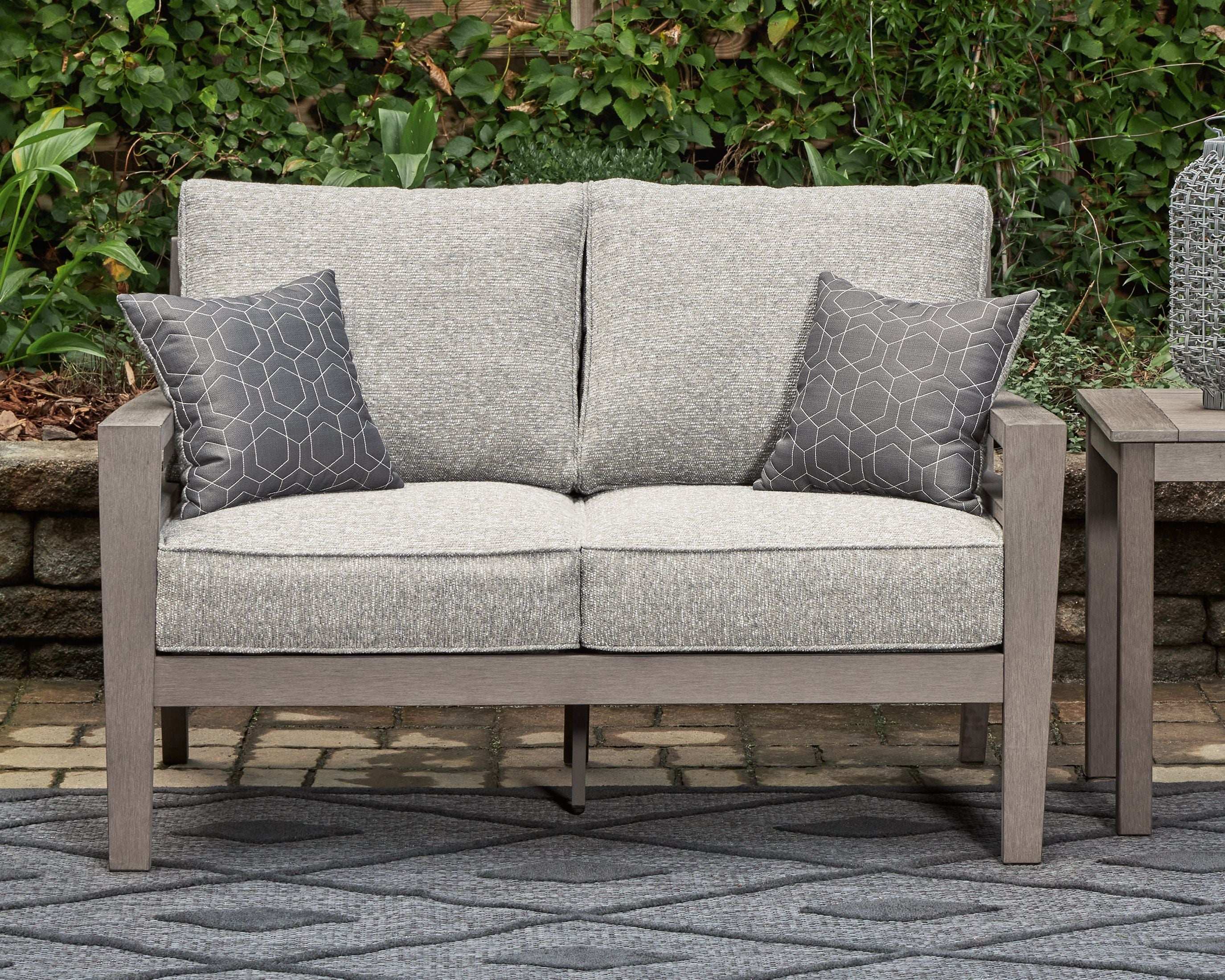 Hillside Barn - Loveseat W/Cushion - Gray / Brown - Best Buy Furniture