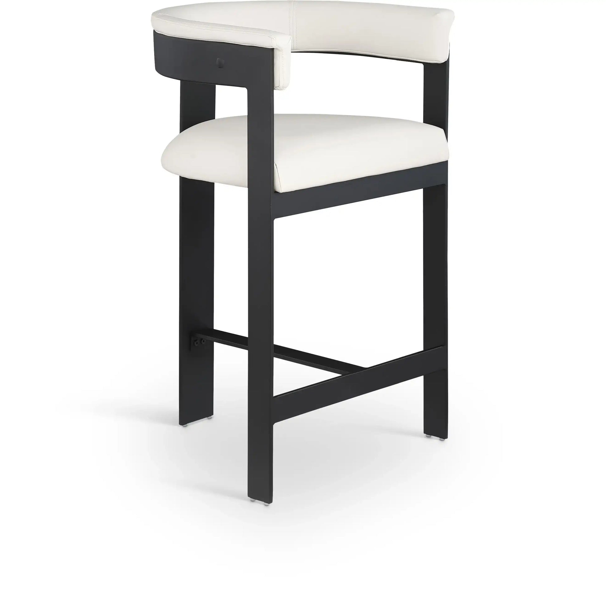 Romeo - Faux Leather Counter Stool With Black Base (Set of 2) - Best Buy Furniture