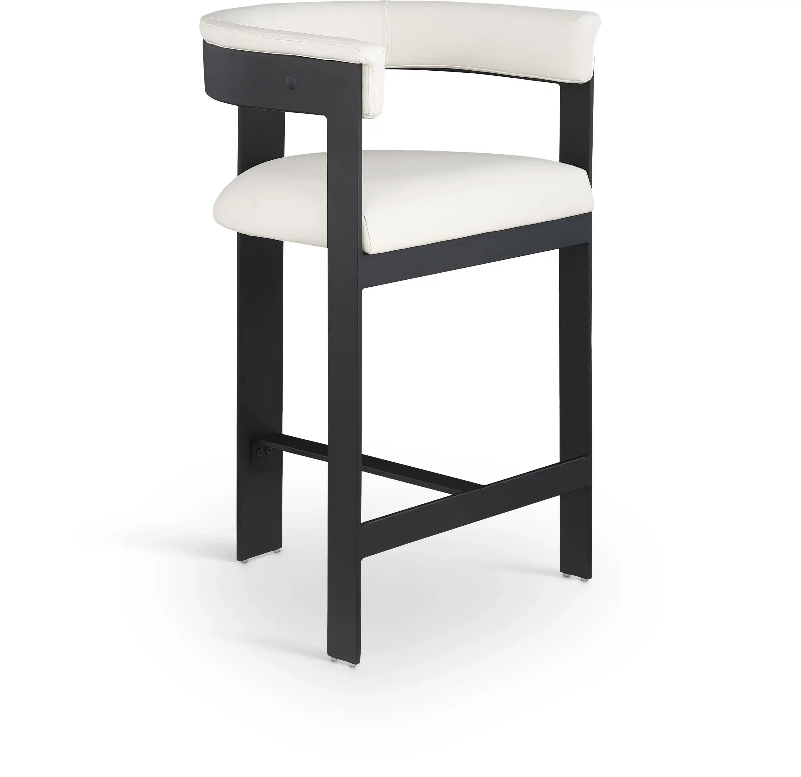 Romeo - Faux Leather Counter Stool With Black Base (Set of 2) - Best Buy Furniture