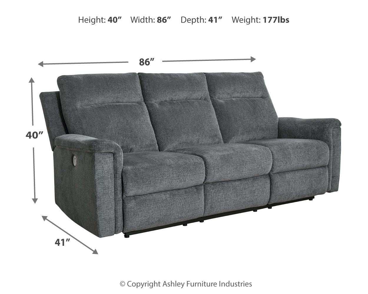 Barnsana - Power Reclining Sofa - Best Buy Furniture