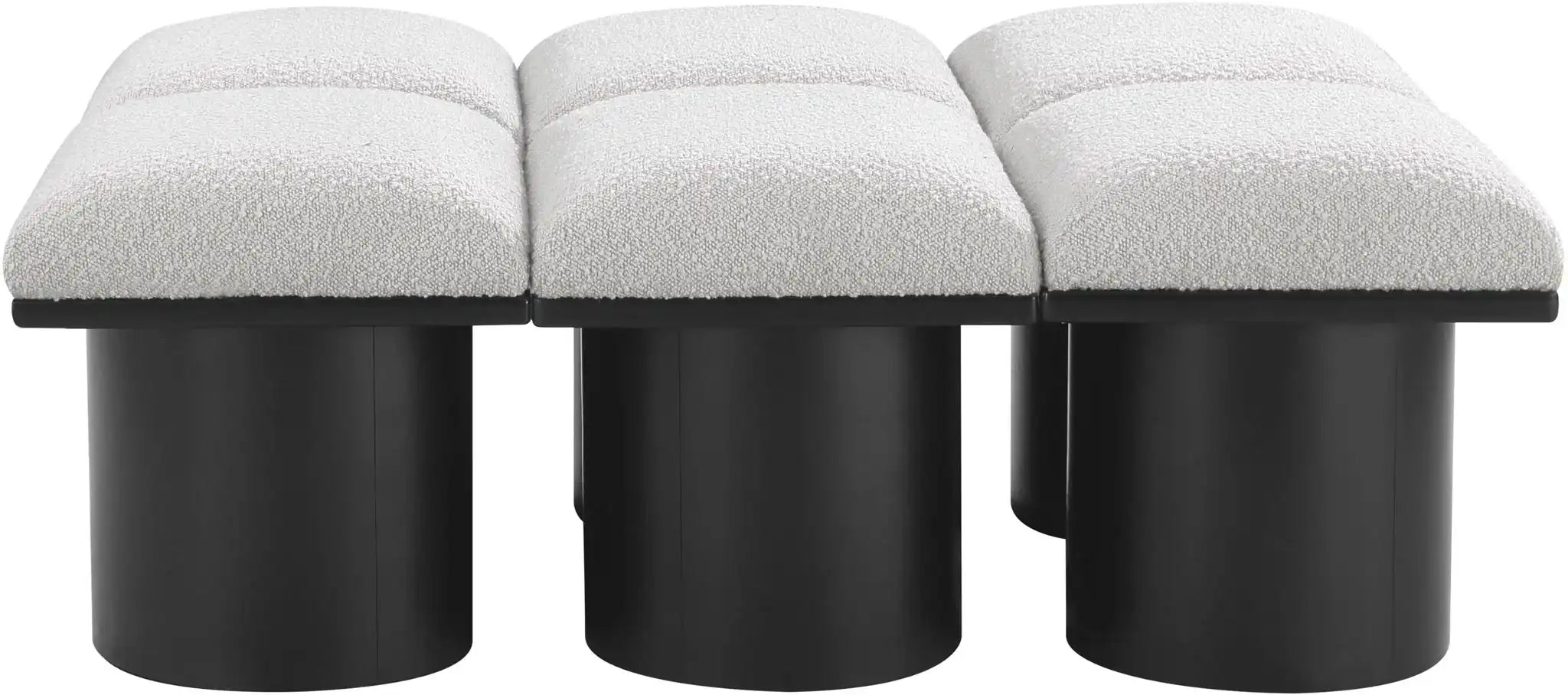 Pavilion - 6 Piece Modular Bench With Black Base