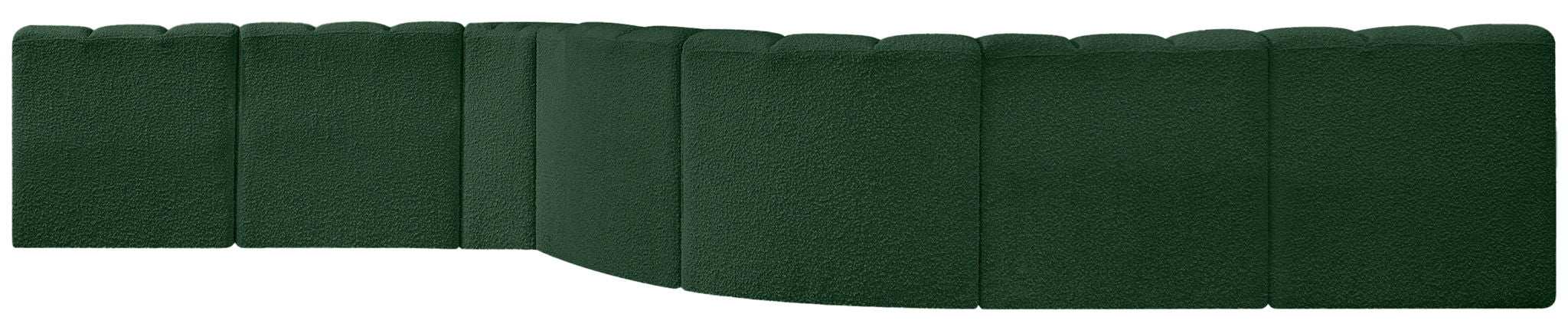 Arc - Boucle Fabric 8 Piece Curved Modular Sofa