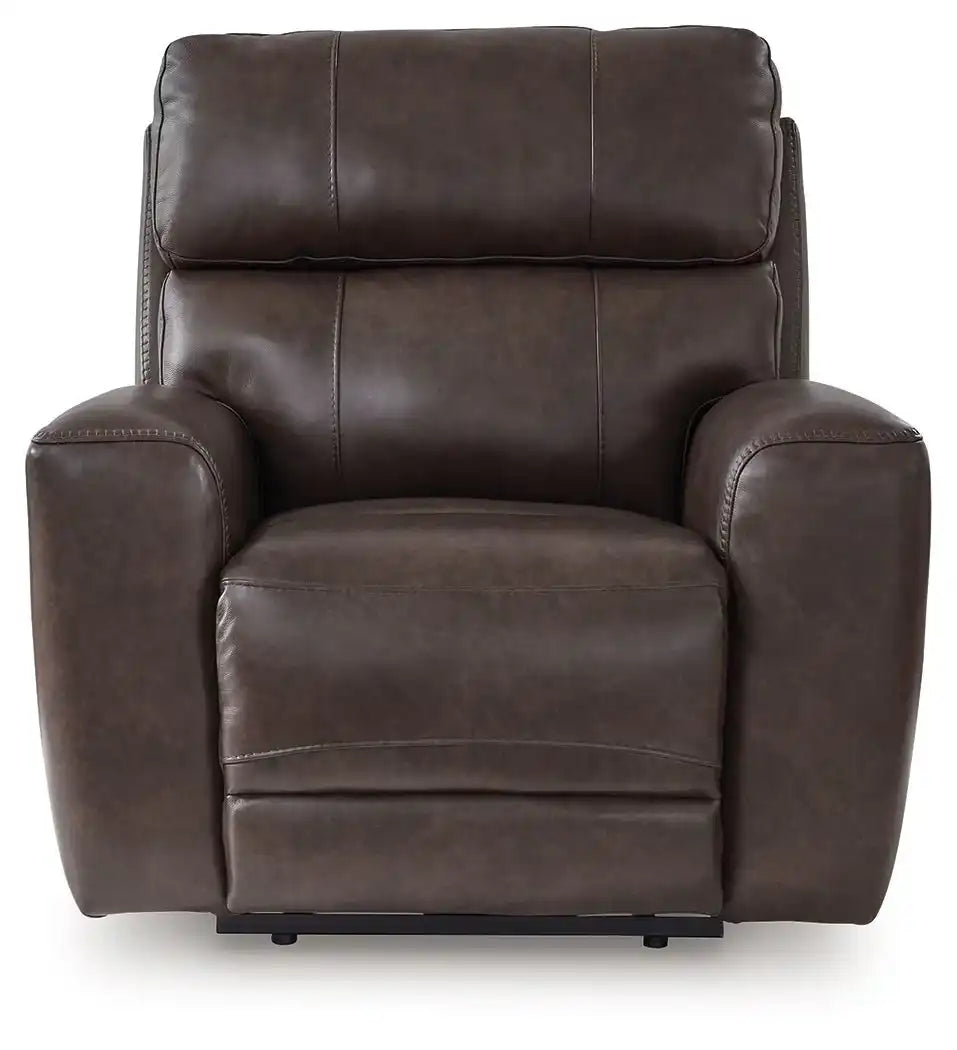 Crossplex - Power Recliner / Adjustable Headrest - Smoke - Best Buy Furniture