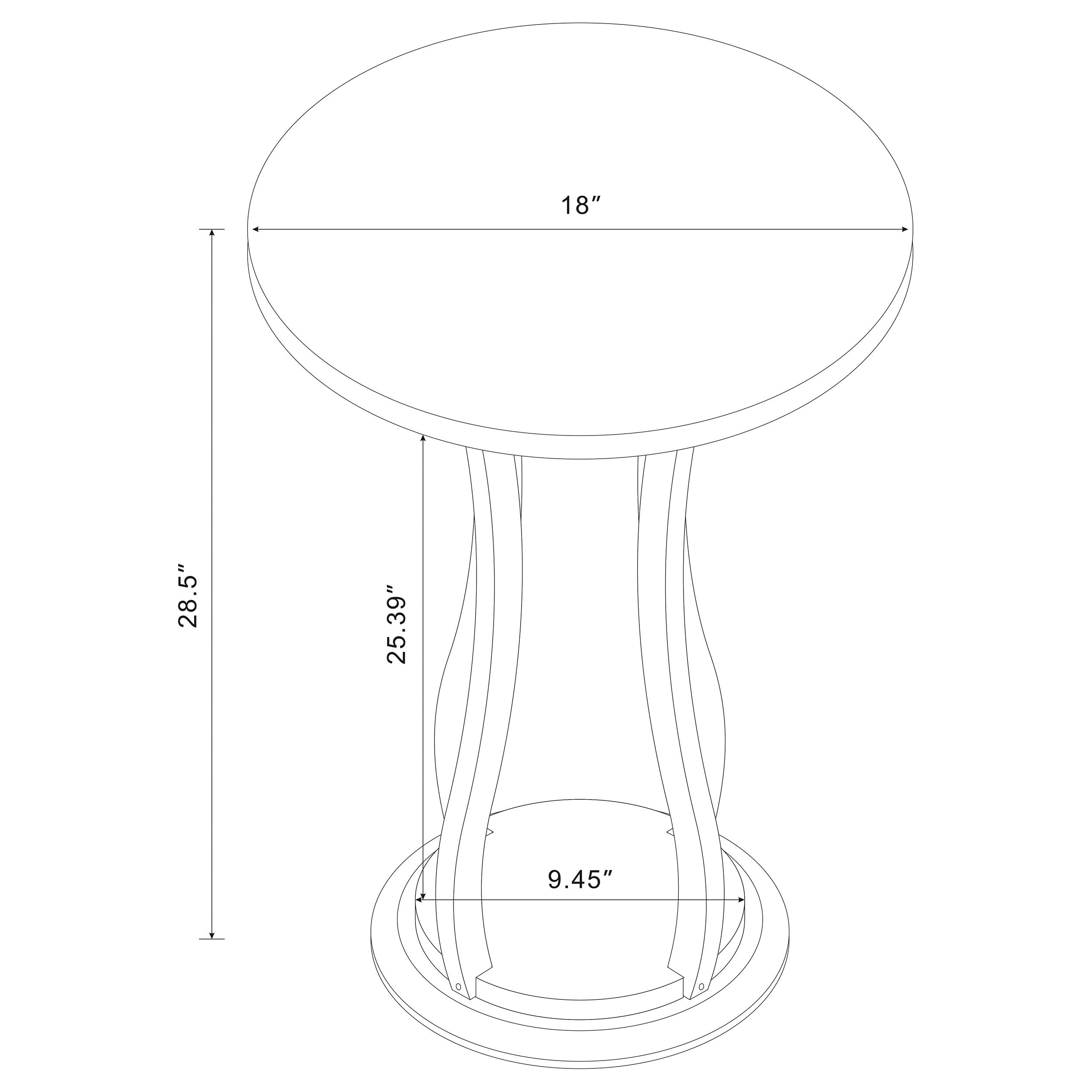 Elton Round Faux Marble Top Plant Stand Brown-CoasterEveryday