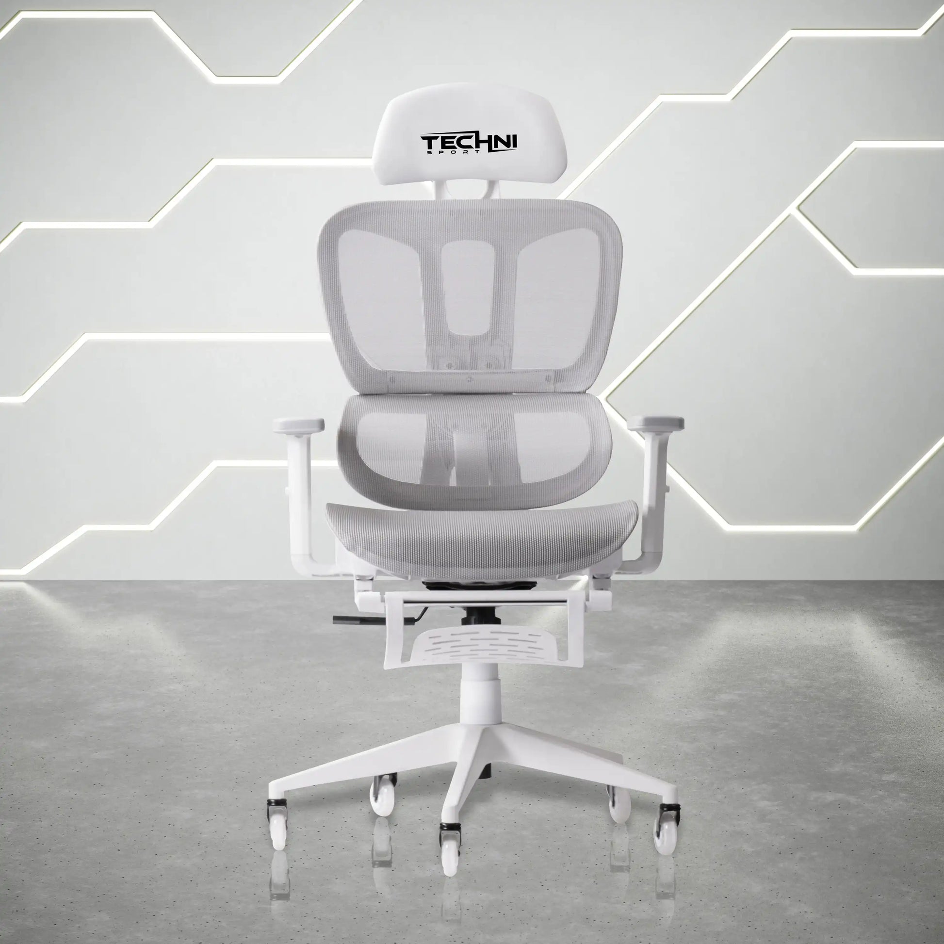 Techni Sport AIRFLEX2.0 White Mesh Gaming Chair - Best Buy Furniture