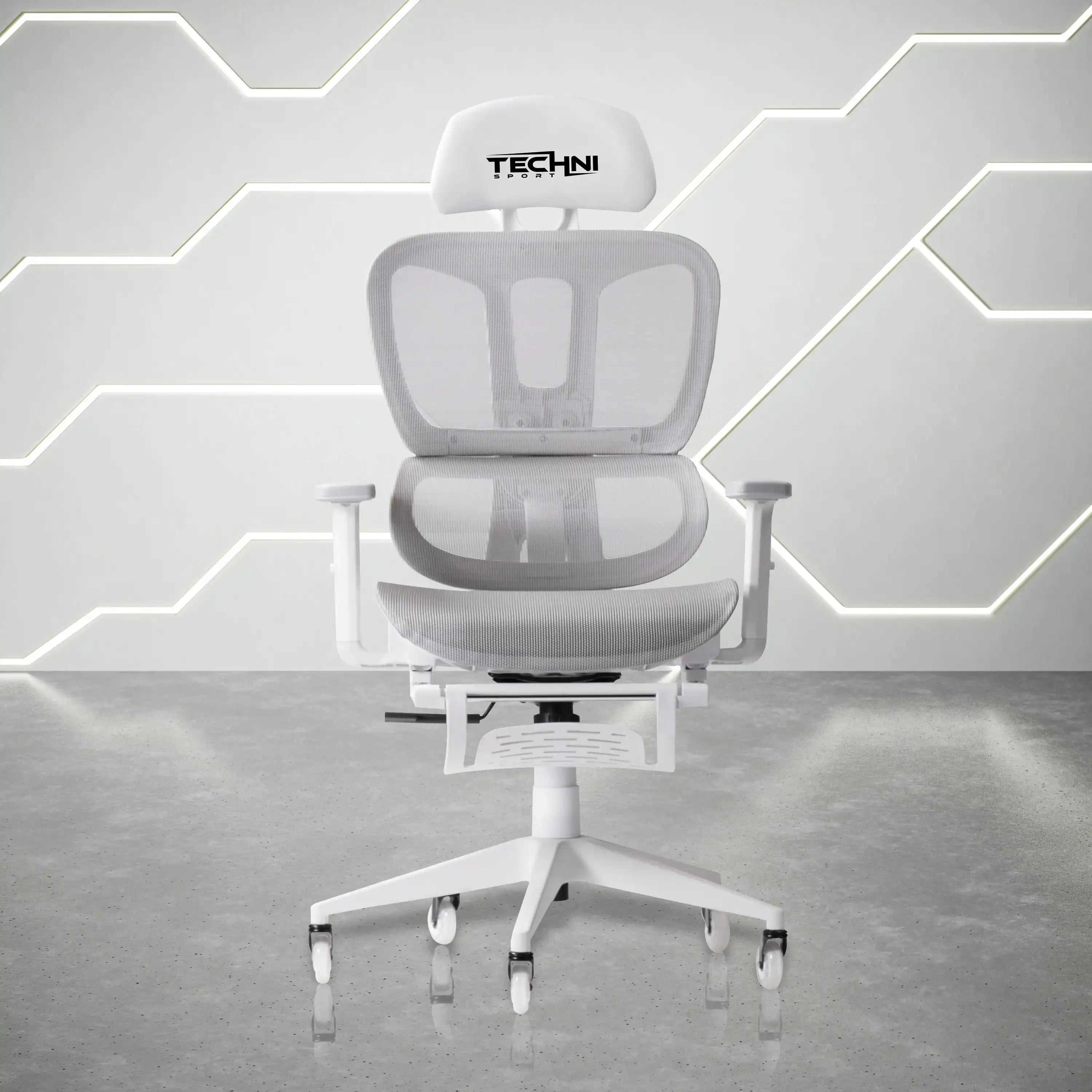 Techni Sport AIRFLEX2.0 White Mesh Gaming Chair - Best Buy Furniture
