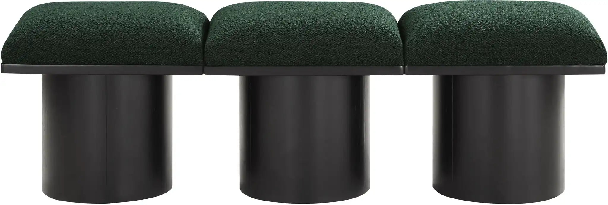 Pavilion - 3 Piece Modular Bench With Black Base