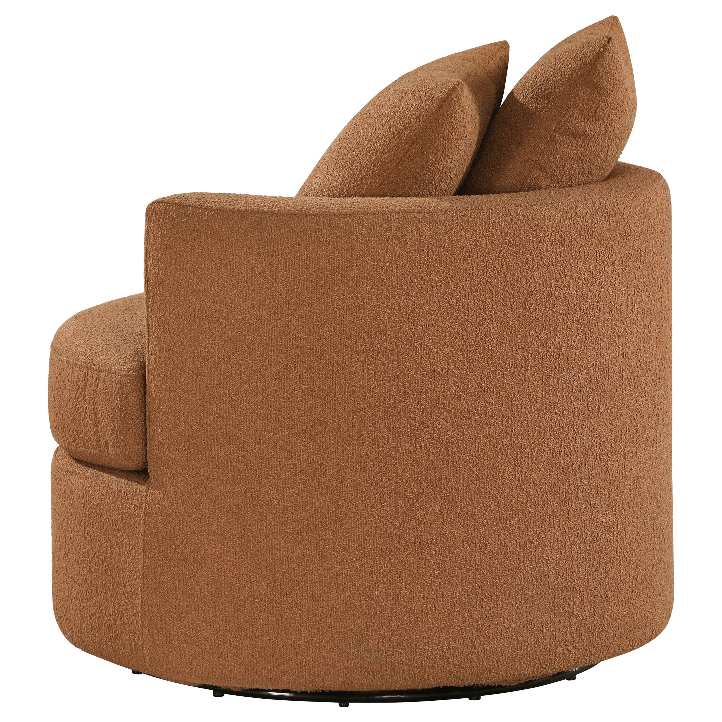Debbie Upholstered Swivel Accent Chair Burnt Orange-