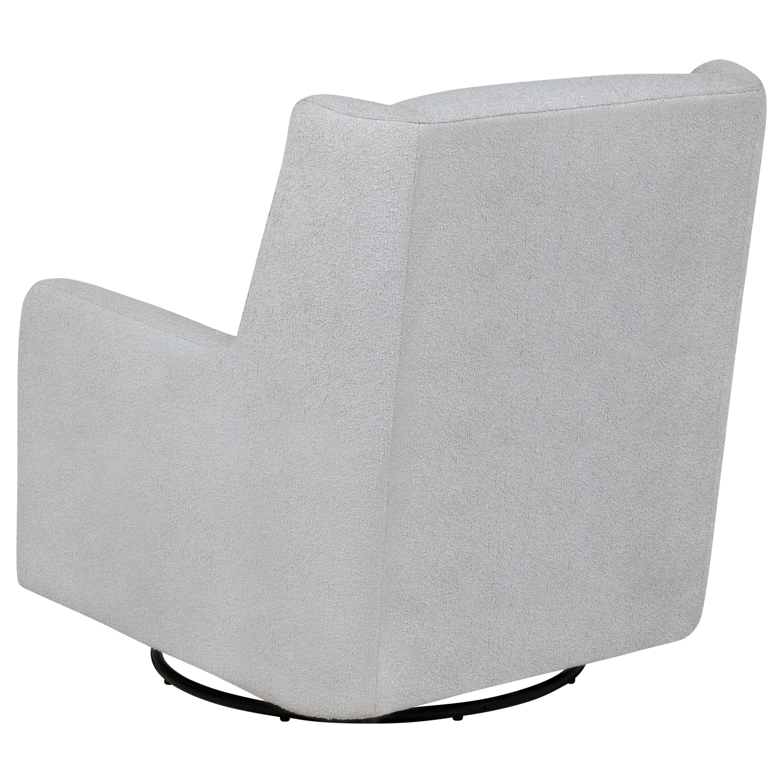 Serra Boucle Upholstered Swivel Glider Dove Grey-