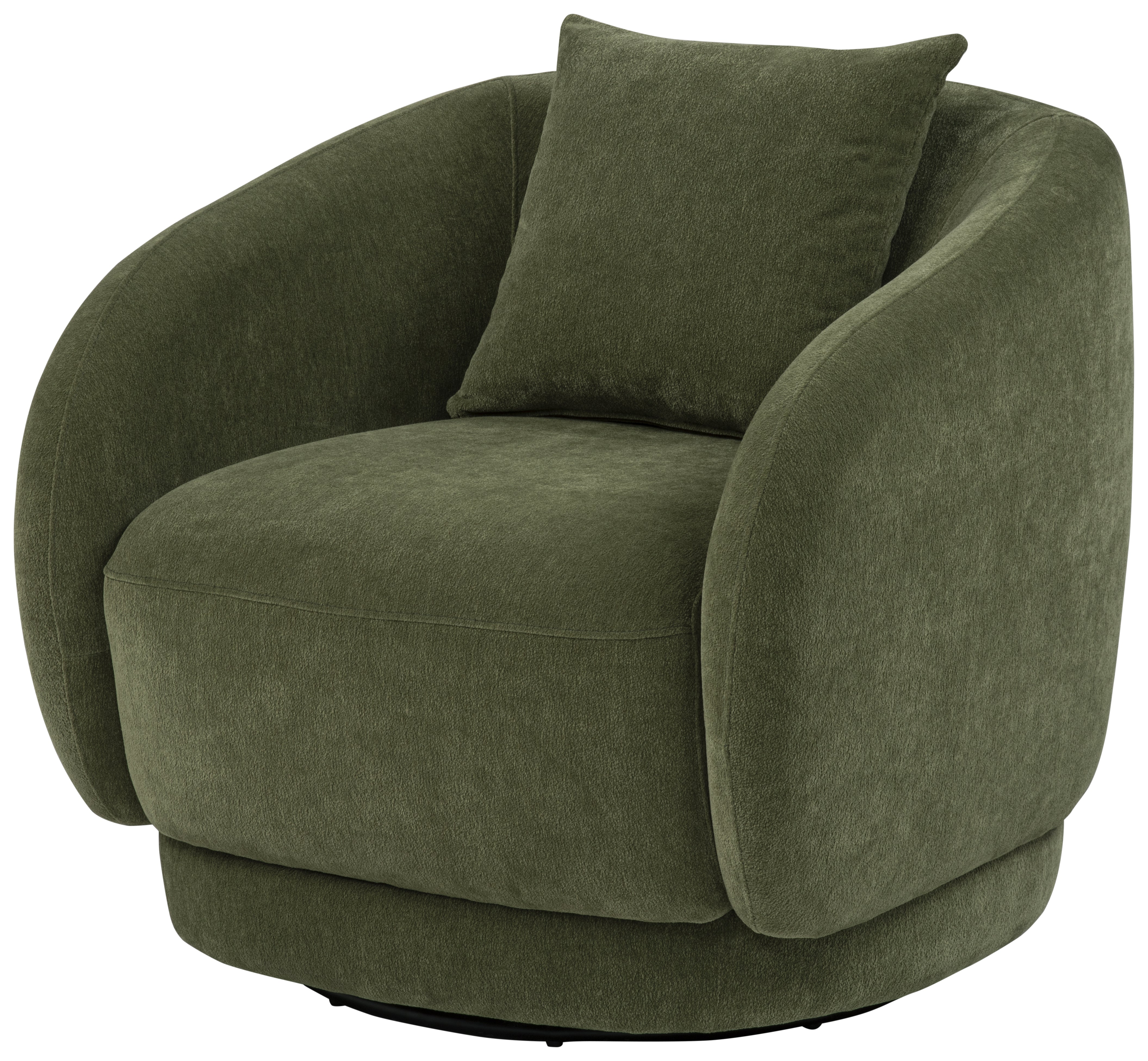 Arnaud Chenille Upholstered Swivel Accent Chair Green-