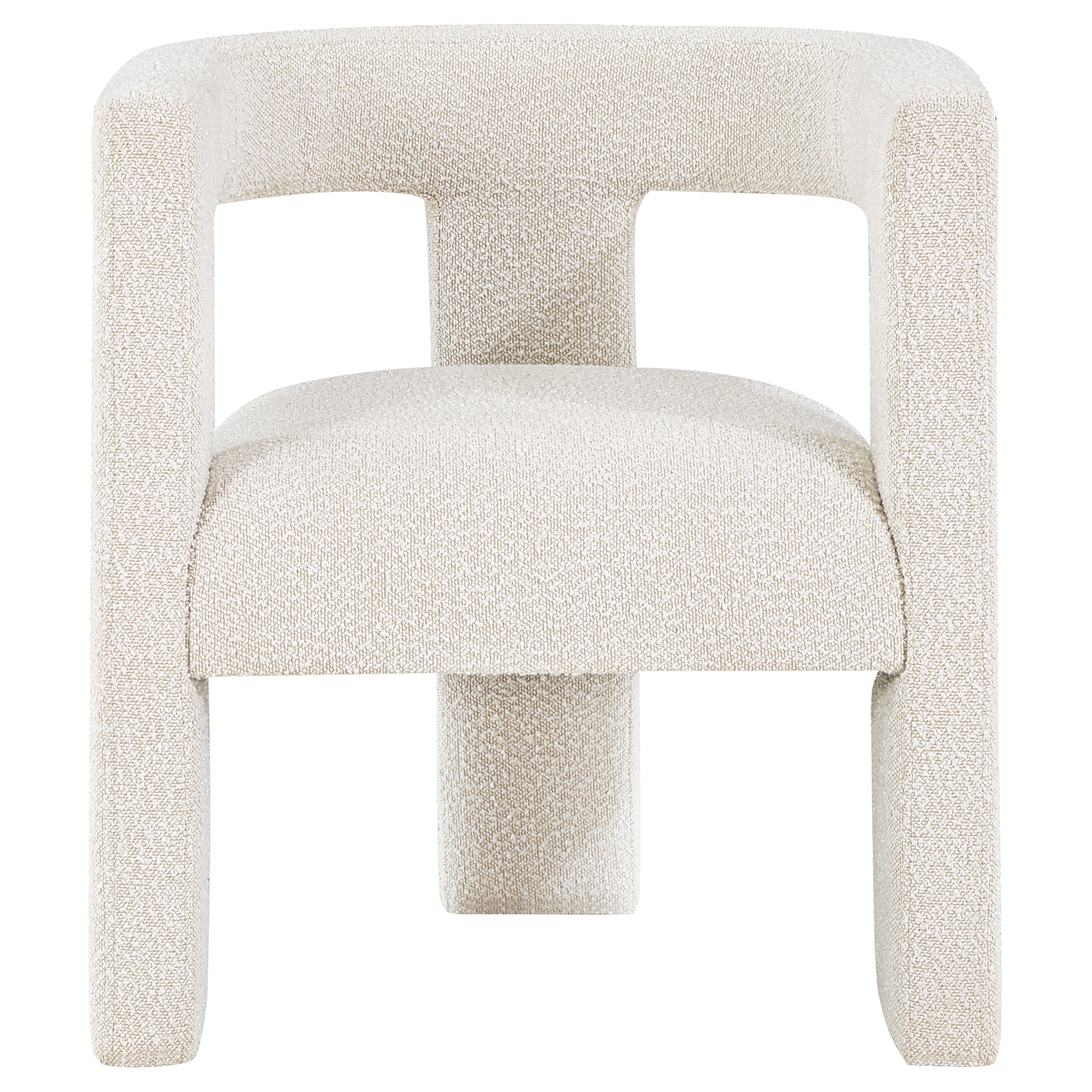 Petra Boucle Upholstered Accent Side Chair White-