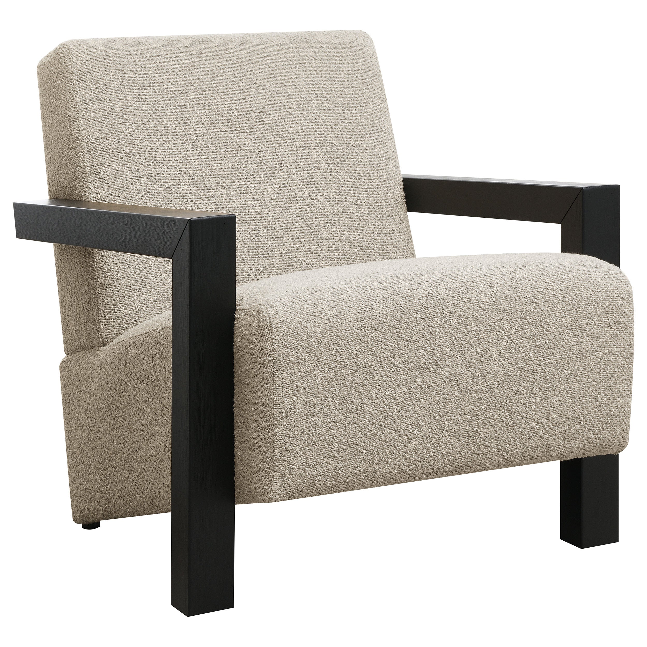 Fitzroy Boucle Upholstered Accent Arm Chair Latte-