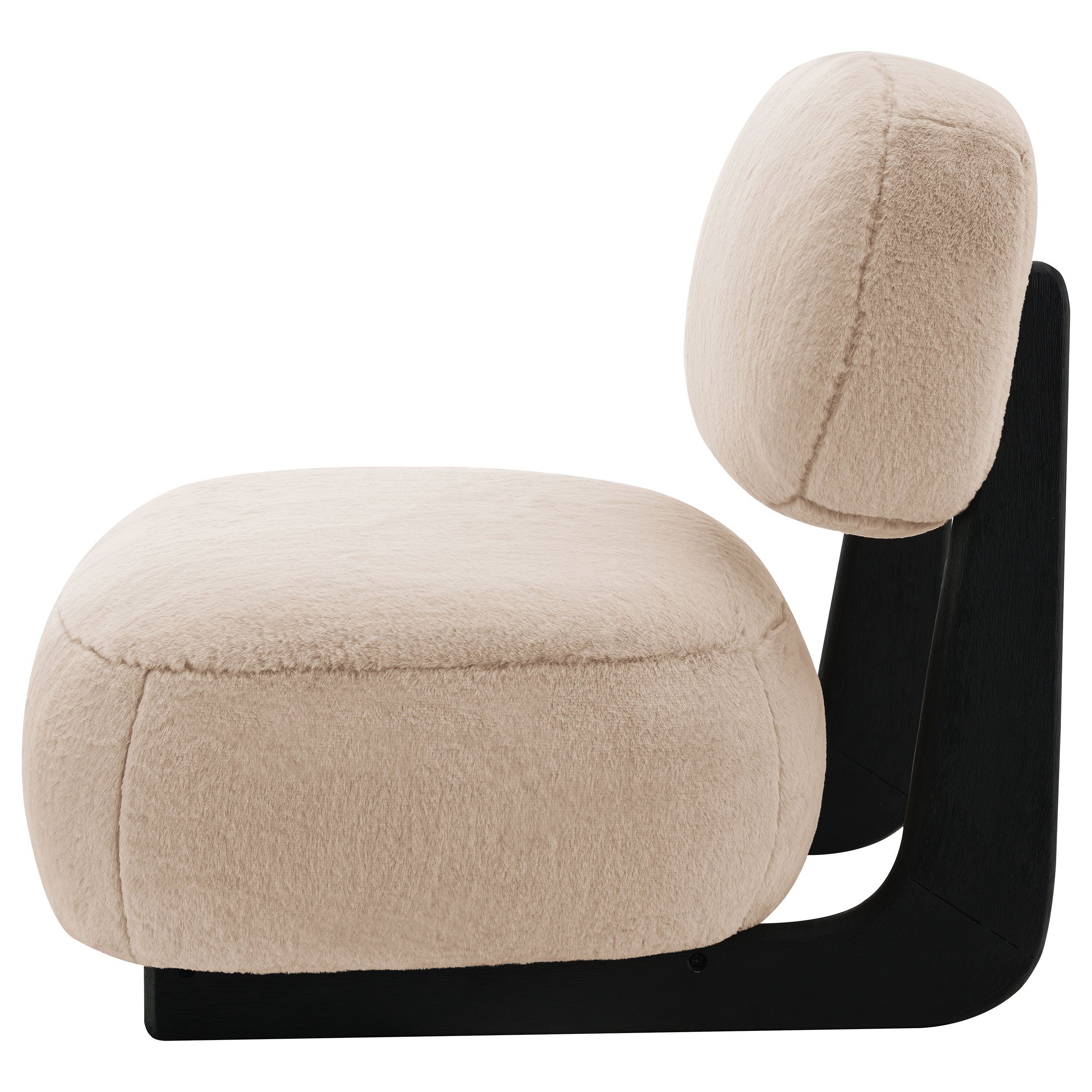 Duffie Upholstered Armless Accent Chair Camel-