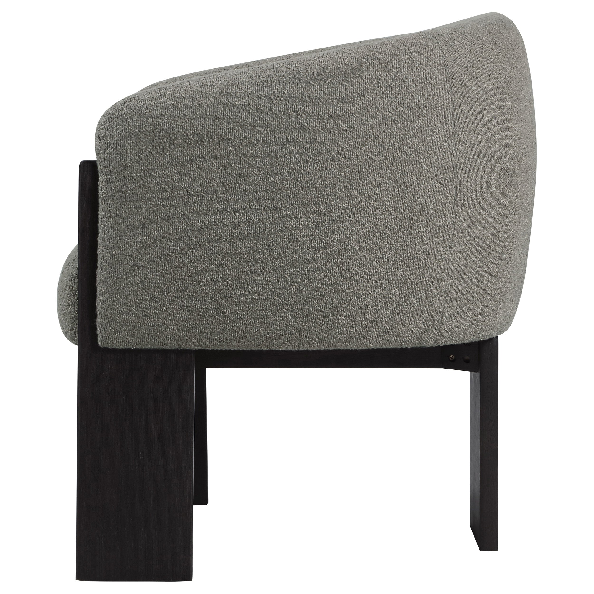 Valdez Boucle Upholstered Barrel Back Accent Chair Brown-
