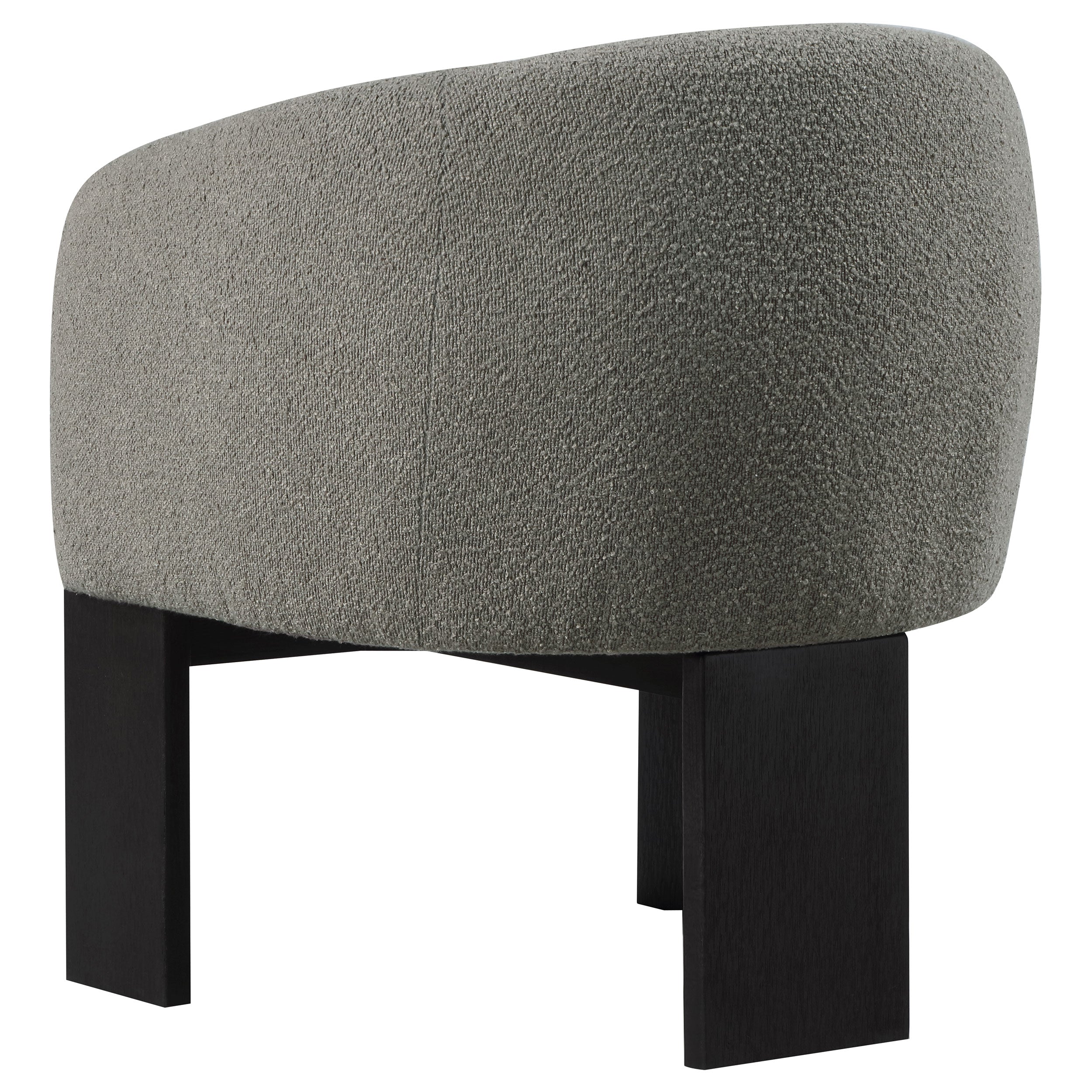 Valdez Boucle Upholstered Barrel Back Accent Chair Brown-