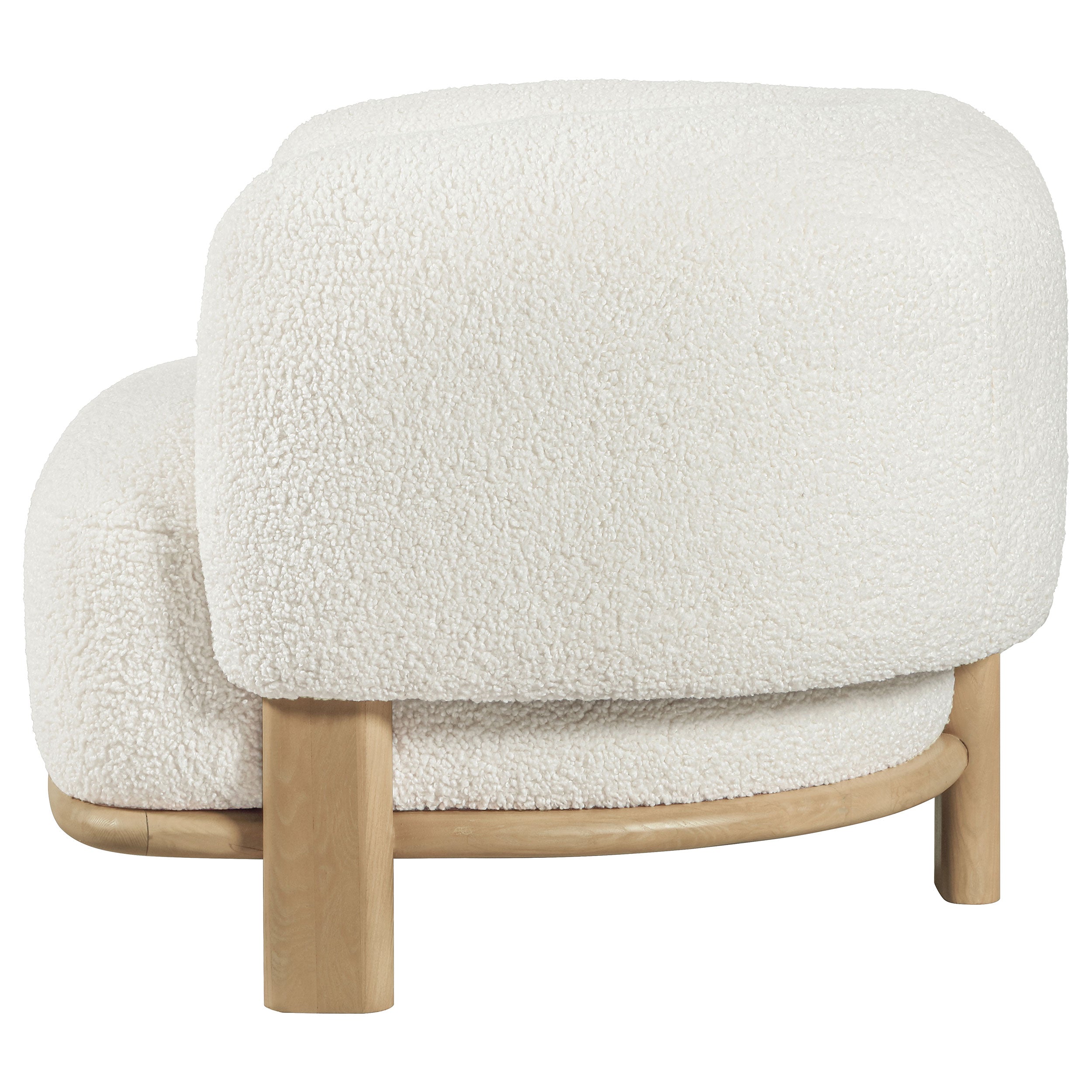 Lawler Upholstered Barrel Back Accent Chair Ivory and Natural-